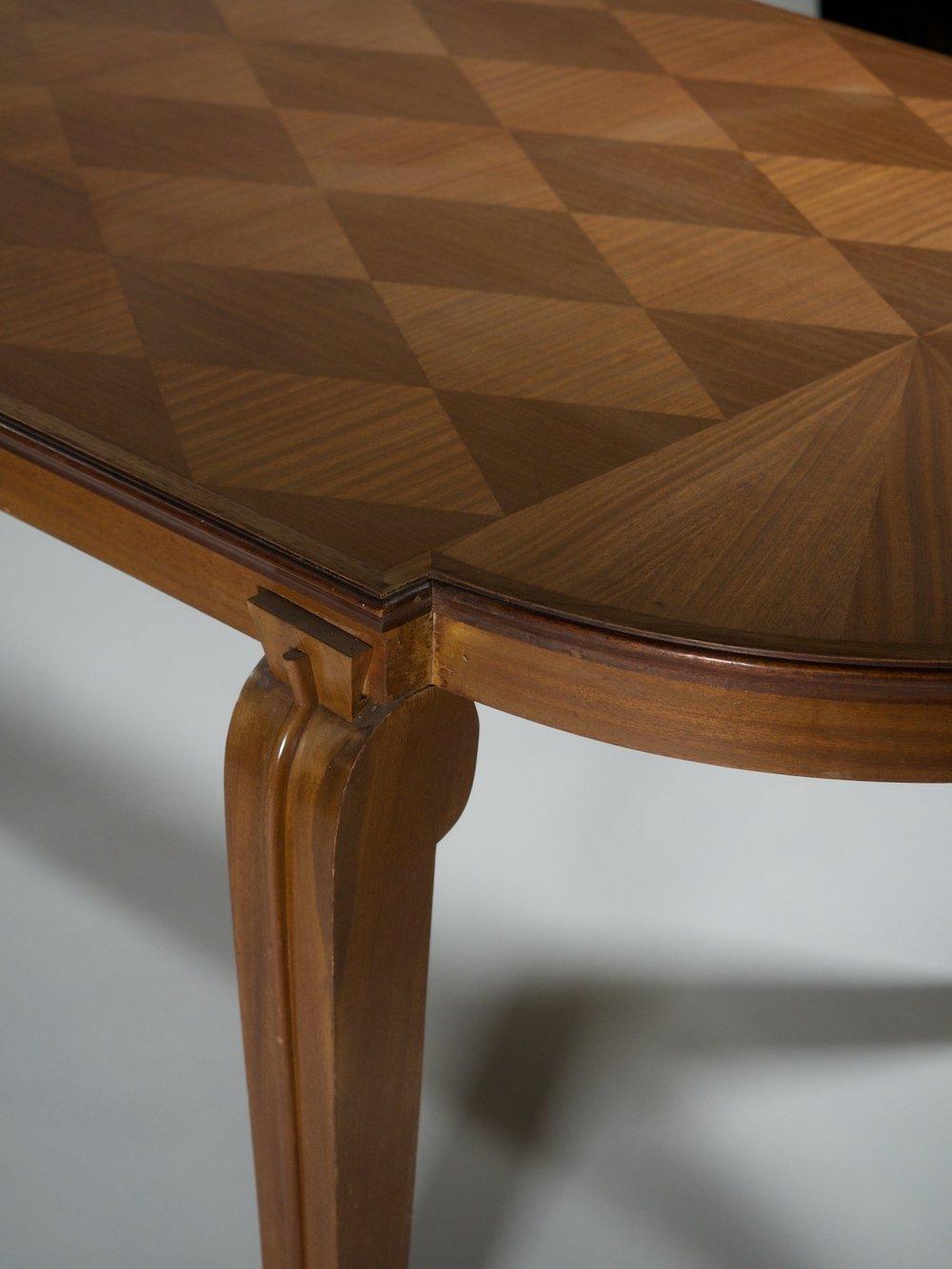 Mahogany Andre Arbus French Art Deco Dining Table For Sale