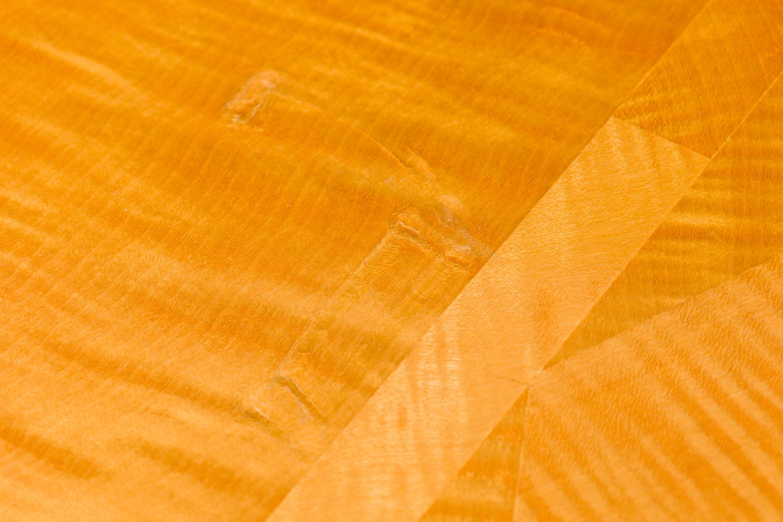 Table de salle à manger française du milieu du siècle en marqueterie et placage de sycomore Andre Arbus en vente 4