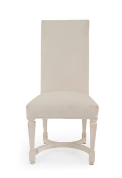 Juego de 4 sillas auxiliares tapizadas francesas de mediados de siglo Andre Arbus