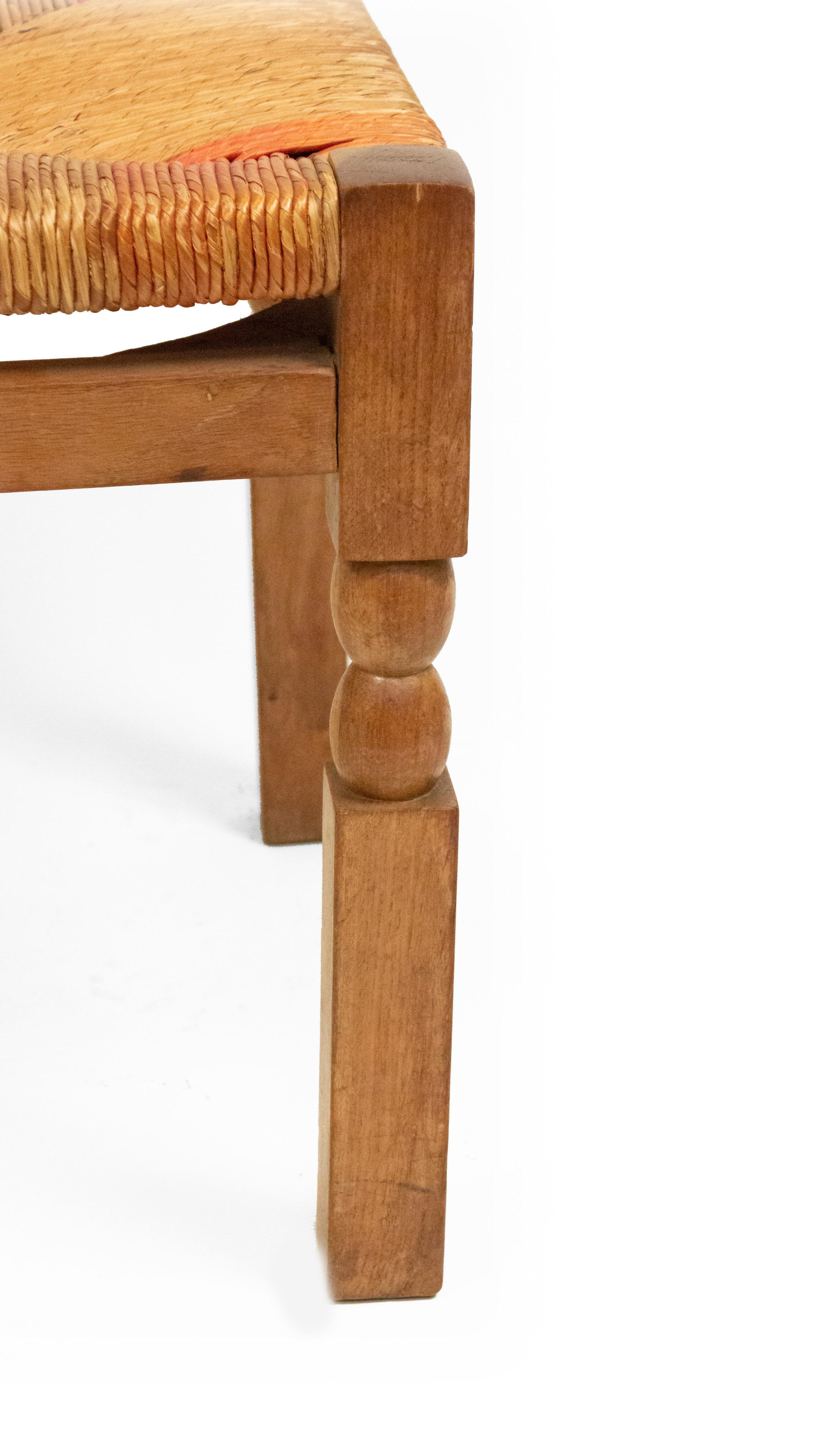 Lot de 6 chaises à dossier tressé Andre Arbus:: style français du milieu du siècle dernier en vente 4