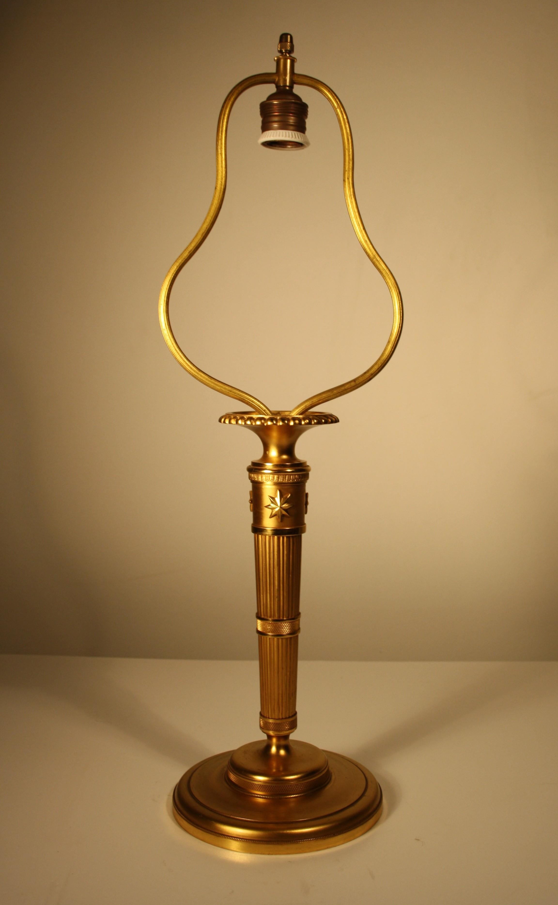 Andre Arbus Gilded Bronze Table Lamp, 1930s 1