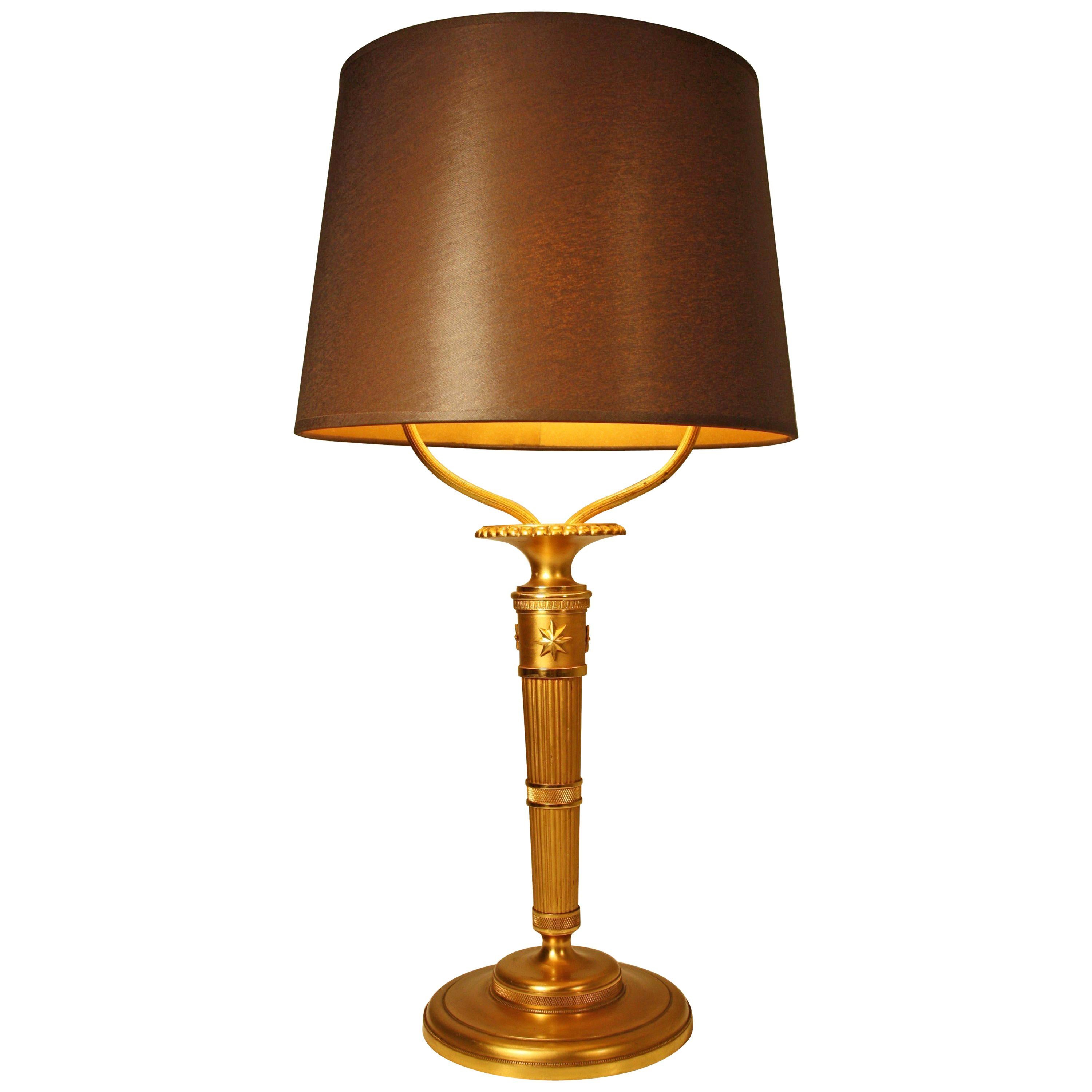 Andre Arbus Gilded Bronze Table Lamp, 1930s