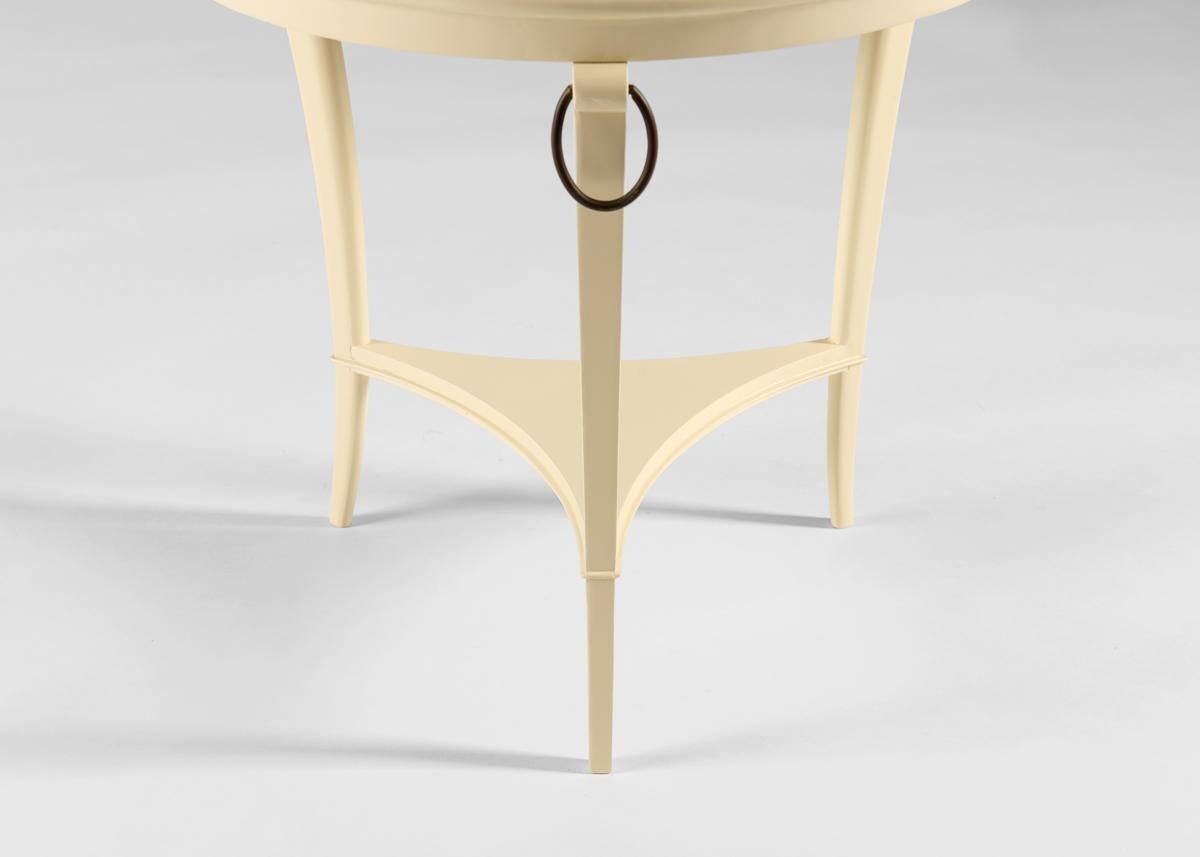 André Arbus, Lacquered Guéridon with Mirror Top, France, circa 1936 In Good Condition For Sale In New York, NY