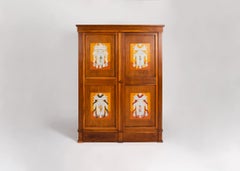 André Arbus, Les Quatre Continents, Armoire w/ Painted Panels, France, 1948
