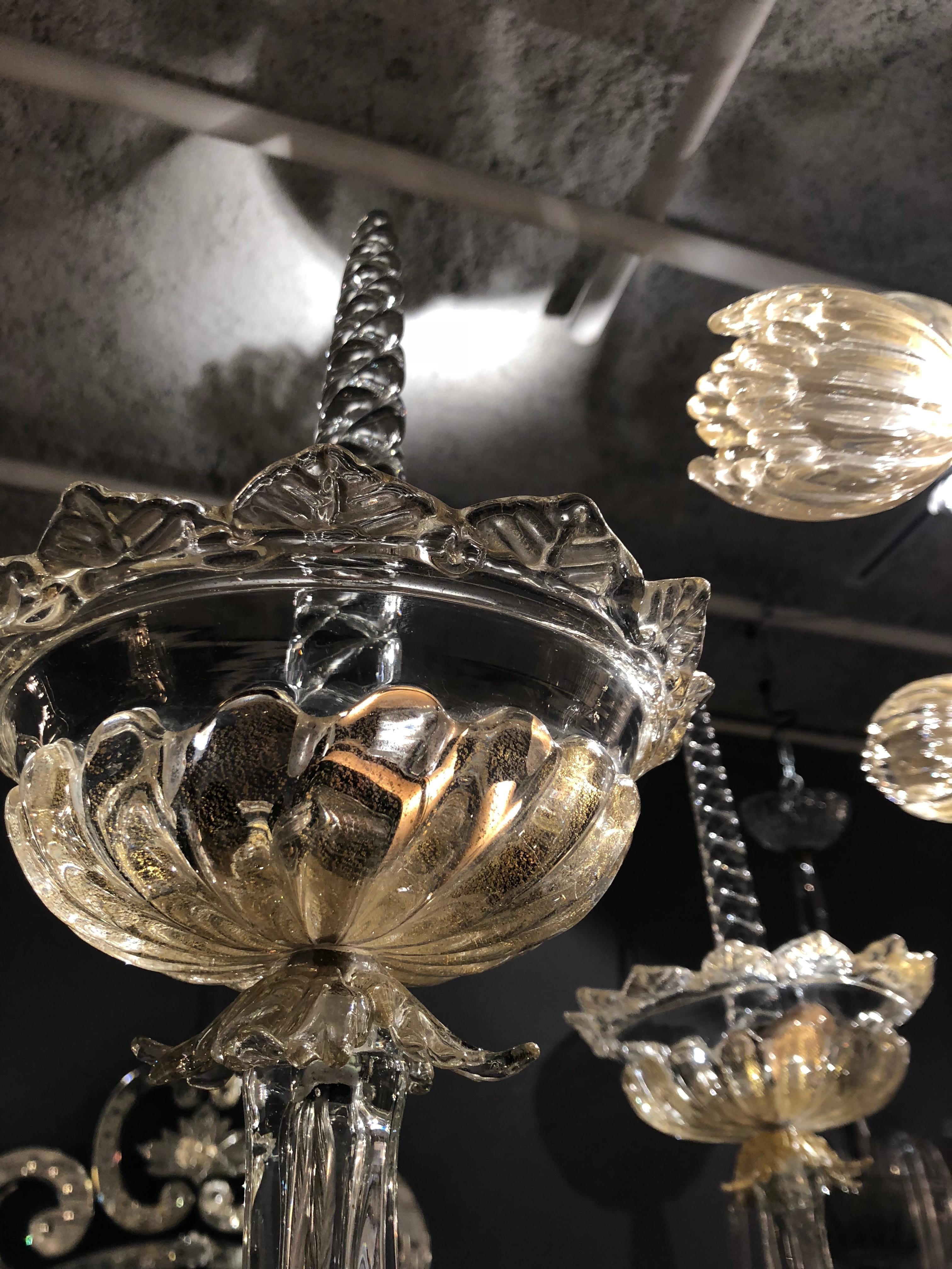 Andre Arbus Murano Glass Chandelier by Veronese Paris 5