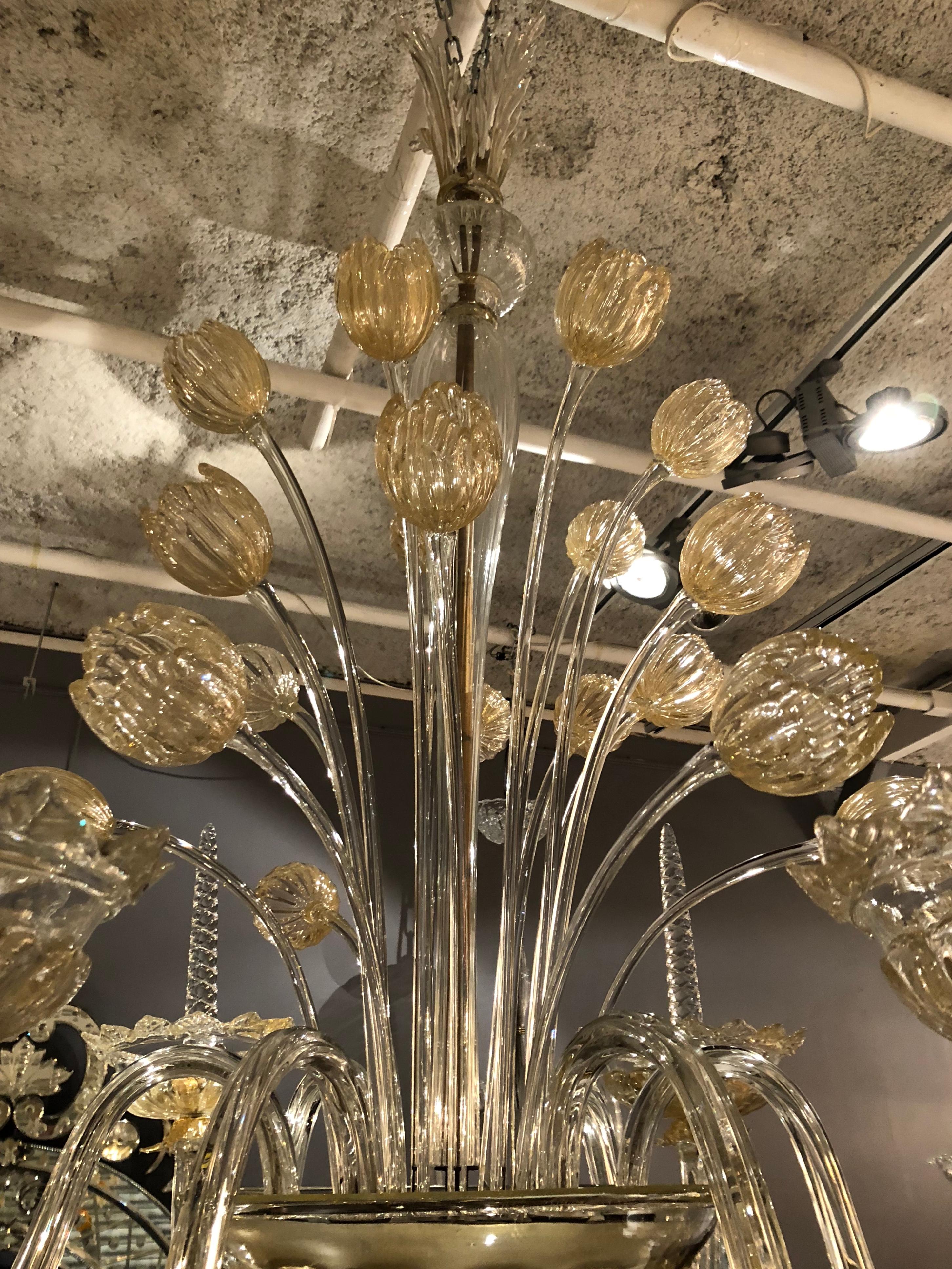 Andre Arbus Murano Glass Chandelier by Veronese Paris 6