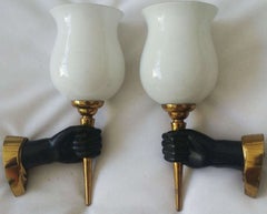 André Arbus pair of  Sconces