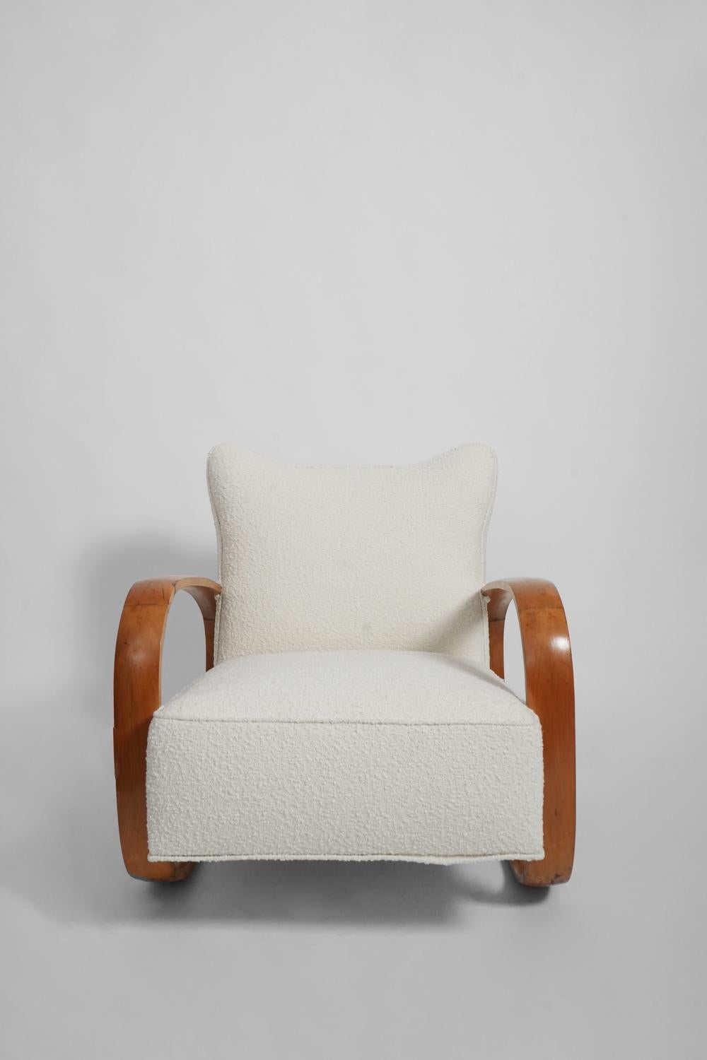French André Arbus style armchair, 1950s.