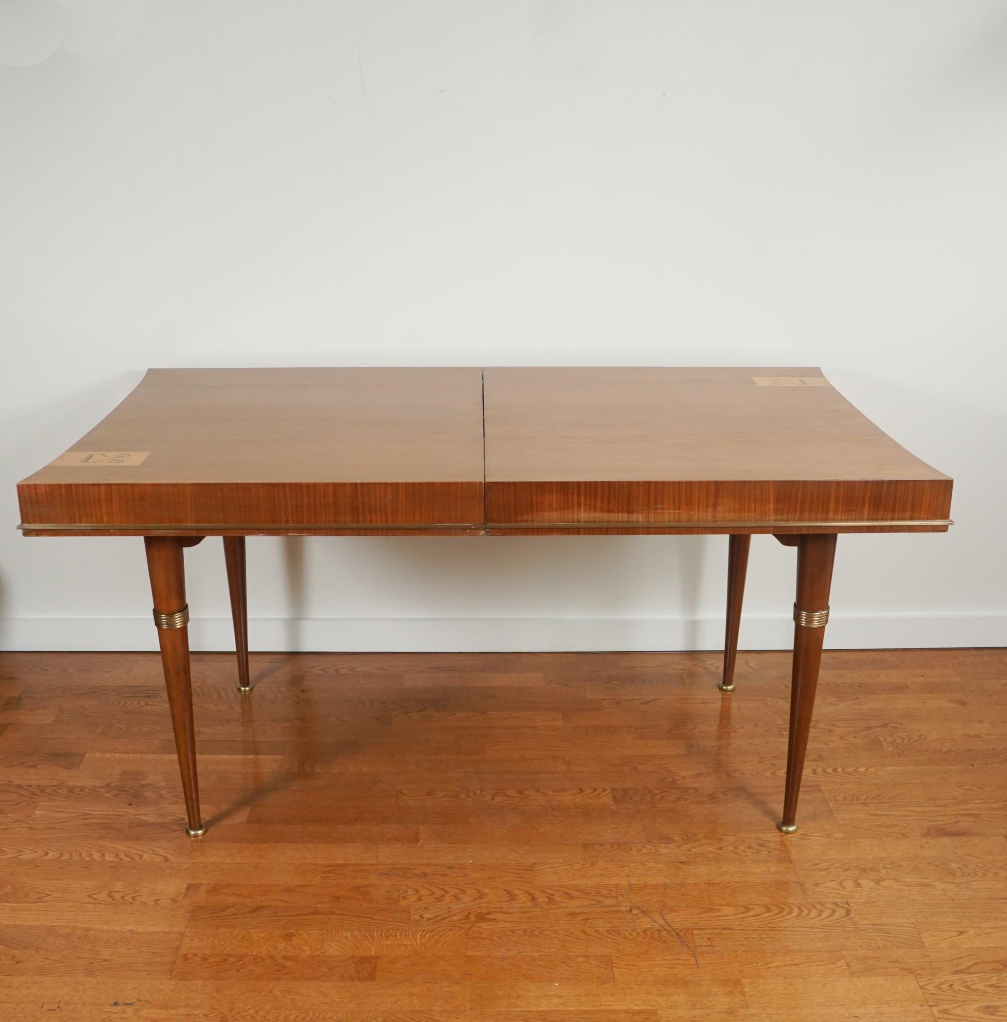 Mid-Century Modern André Arbus-Style Mahogany Dining Table