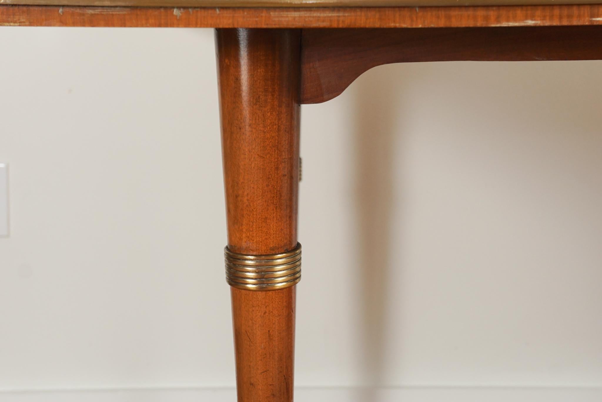 20th Century André Arbus-Style Mahogany Dining Table