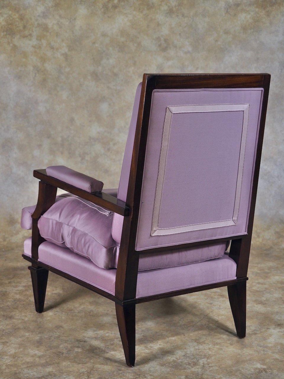 Milieu du XXe siècle Paire de fauteuils de grande taille de style Andre Arbus en vente