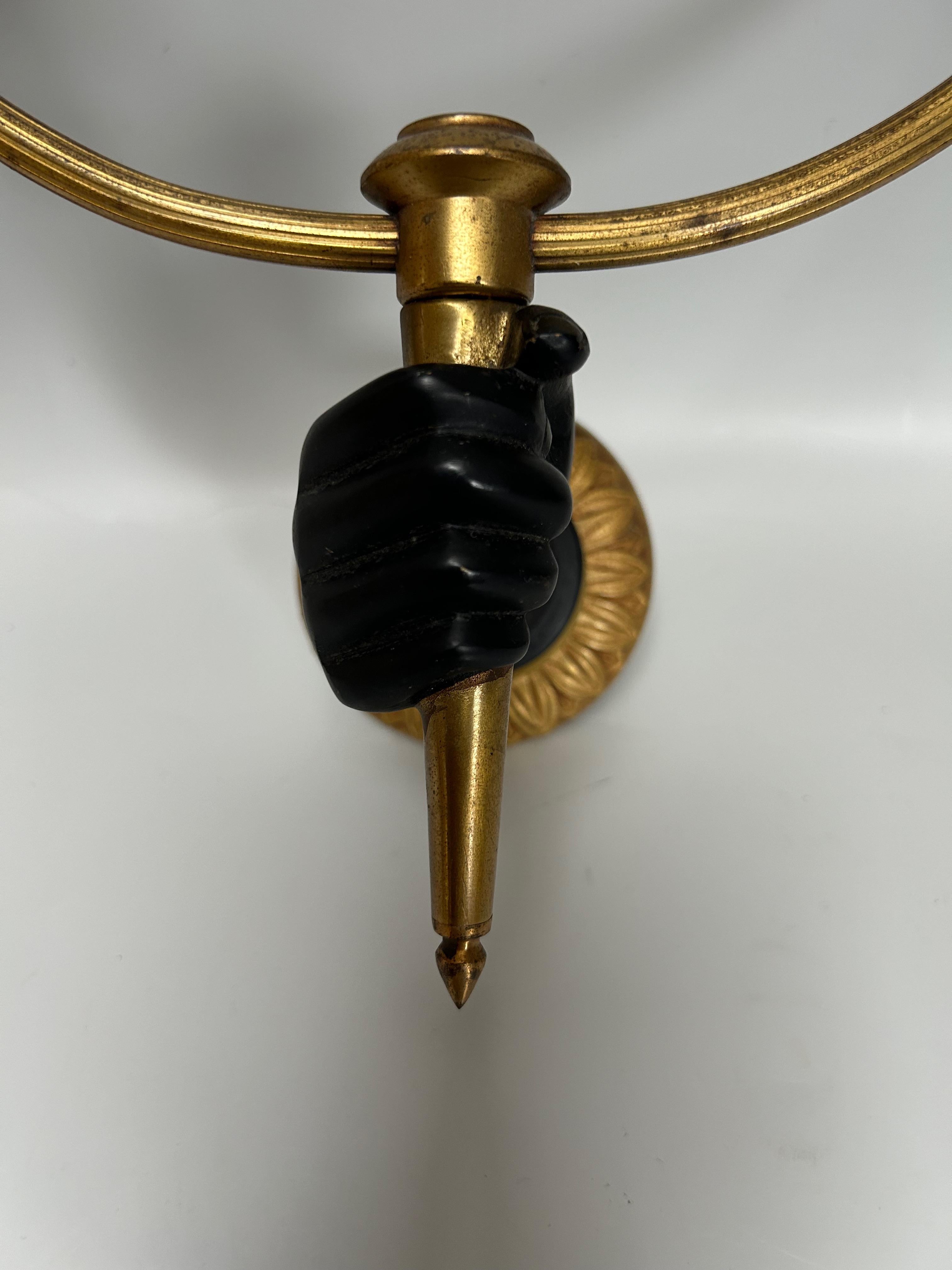 André Arbus Conjunto de 3 Apliques Dobles en Excelente estado para la venta en NANTES, FR