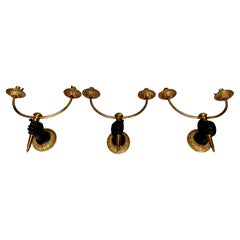 André Arbus Conjunto de 3 Apliques Dobles