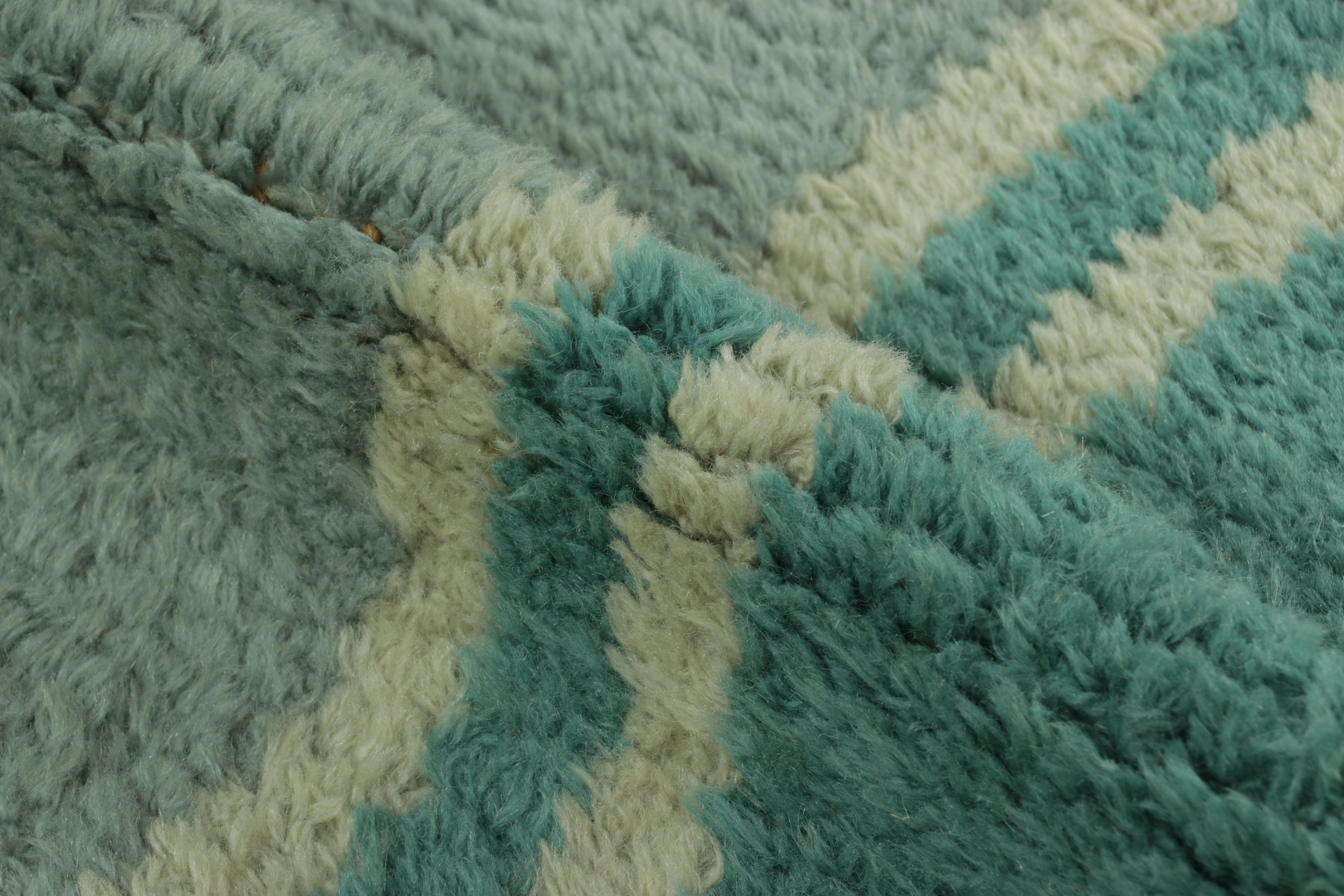 André Arbus Französischer Vintage Art Deco Teppich in Blau - Rug & Kilim (Wolle) im Angebot