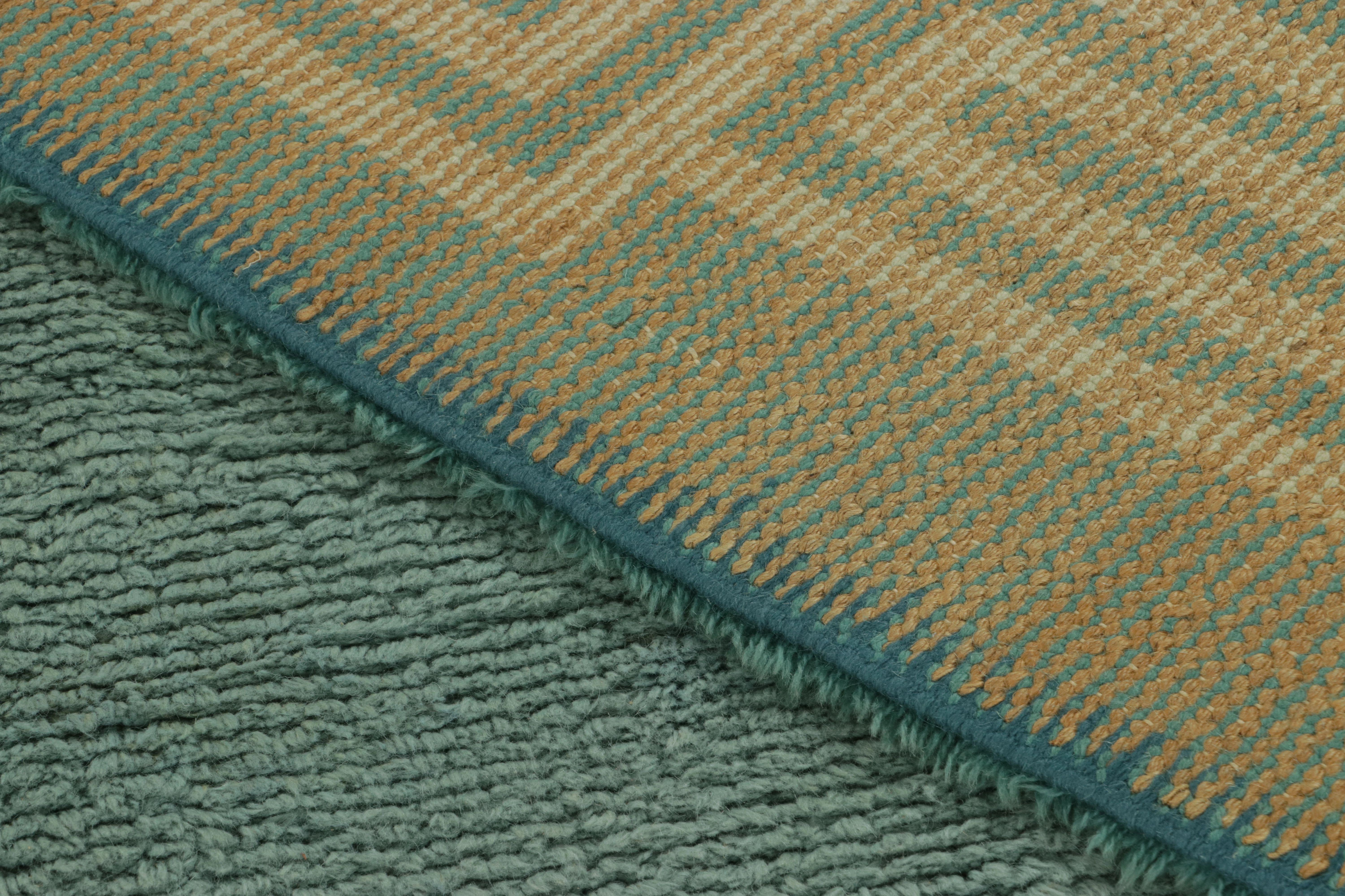 André Arbus Französischer Vintage Art Deco Teppich in Blau - Rug & Kilim im Angebot 1