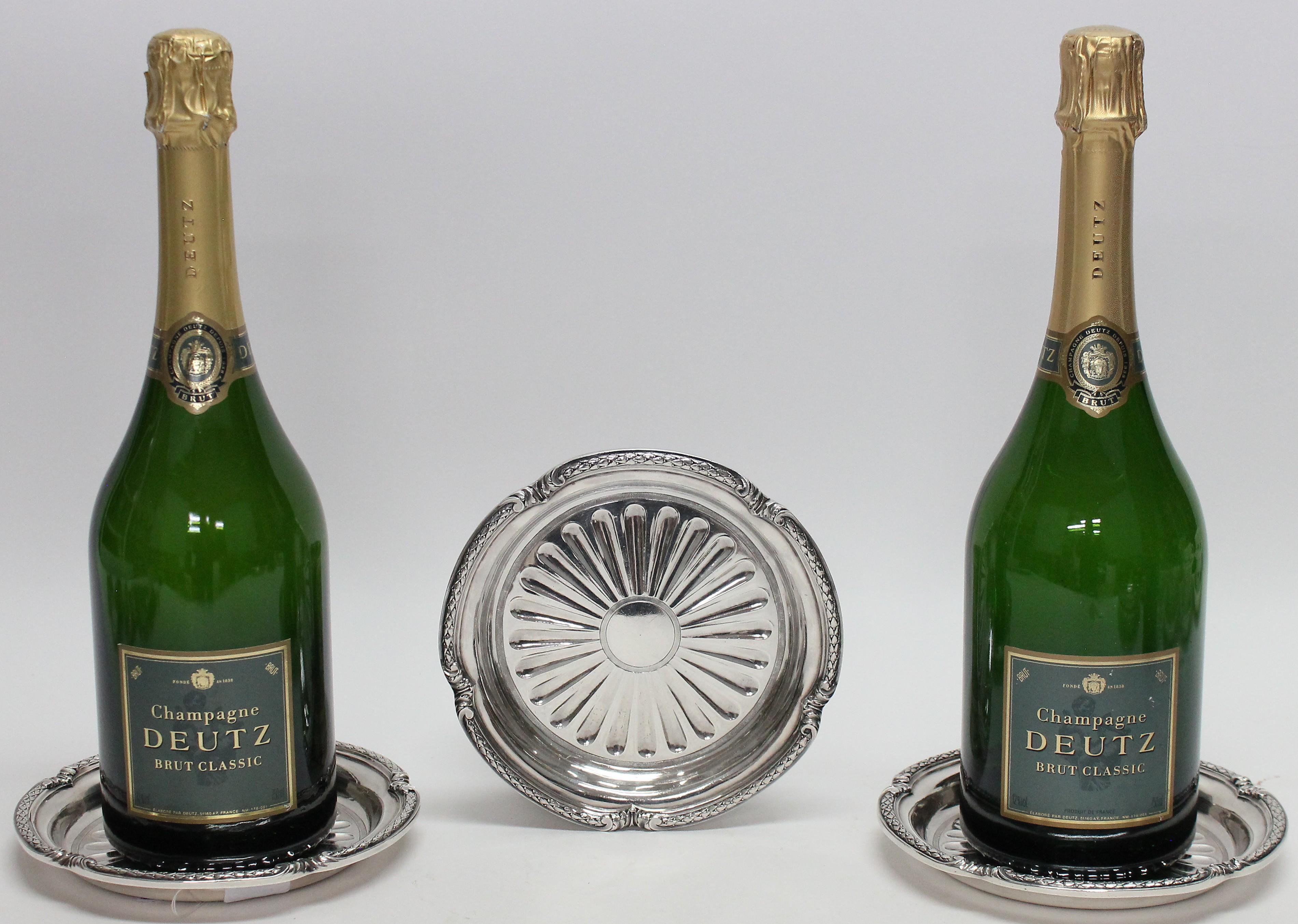 André A. Aucoc Paris Satz von sechs Wein- oder Champagner-Untersetzern aus Sterling Silber. im Angebot 4