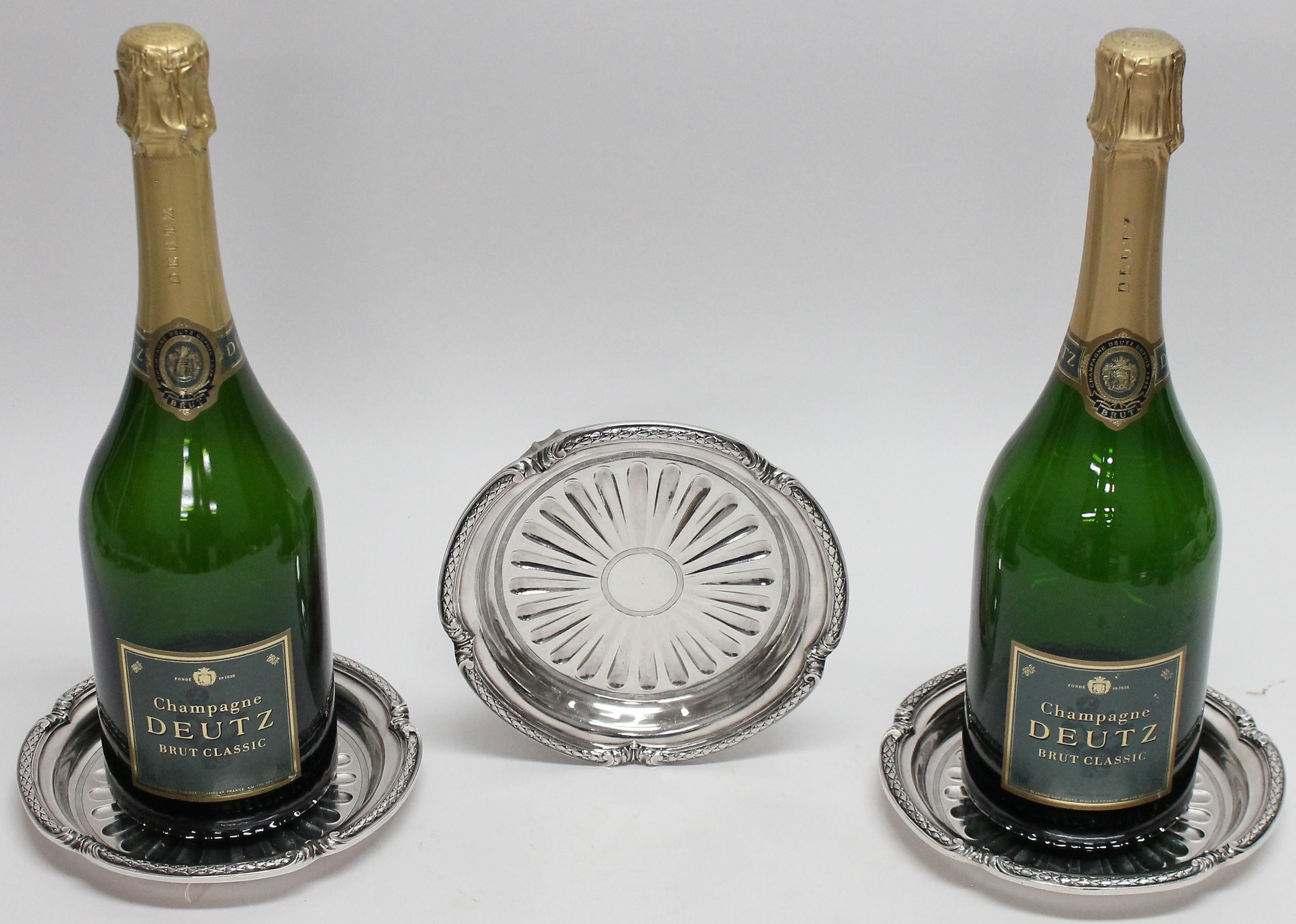 André A. Aucoc Paris Satz von sechs Wein- oder Champagner-Untersetzern aus Sterling Silber. im Angebot 6
