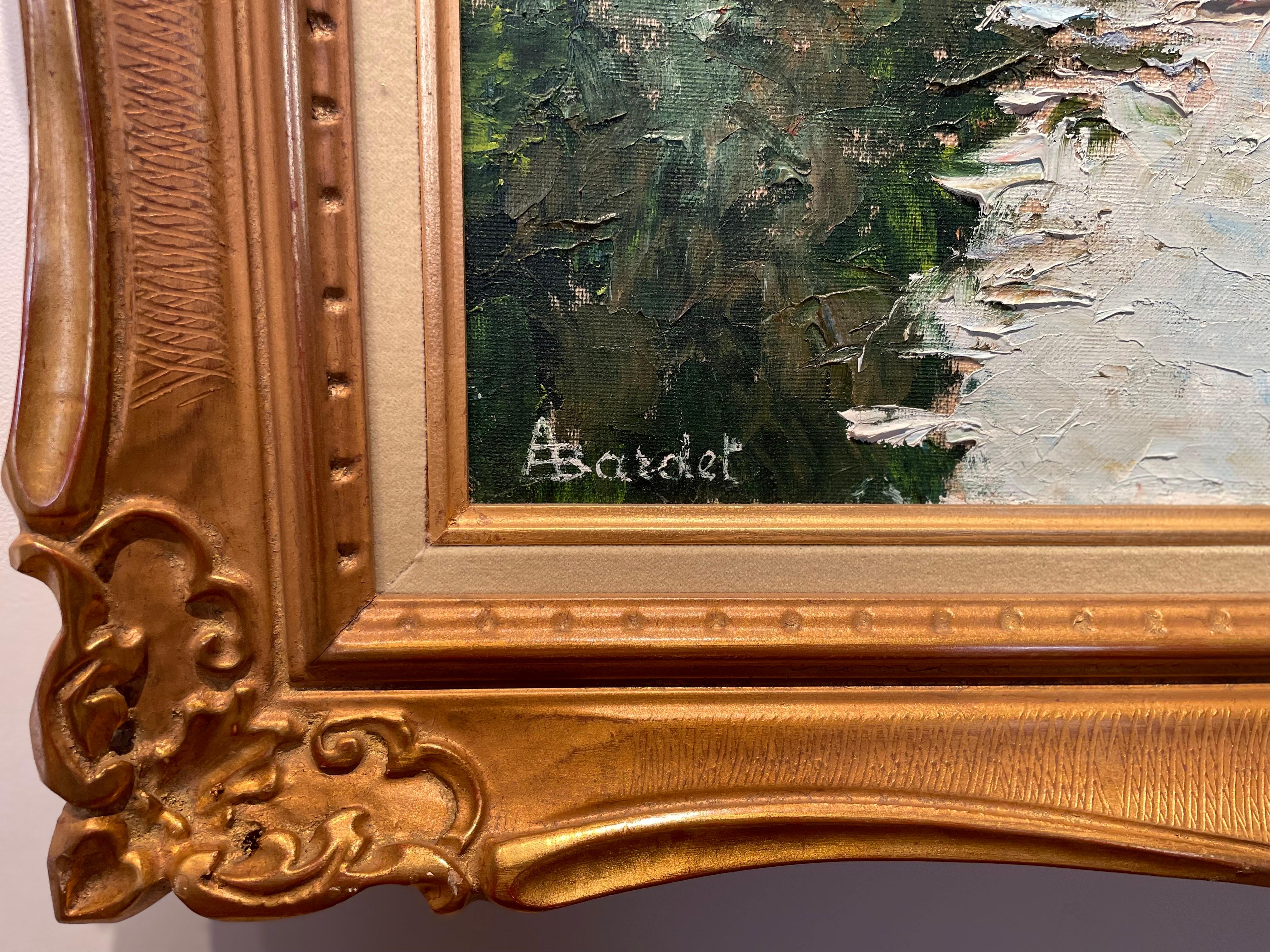 Canaletto à Venise - Impressionnisme Painting par Andre Bardet