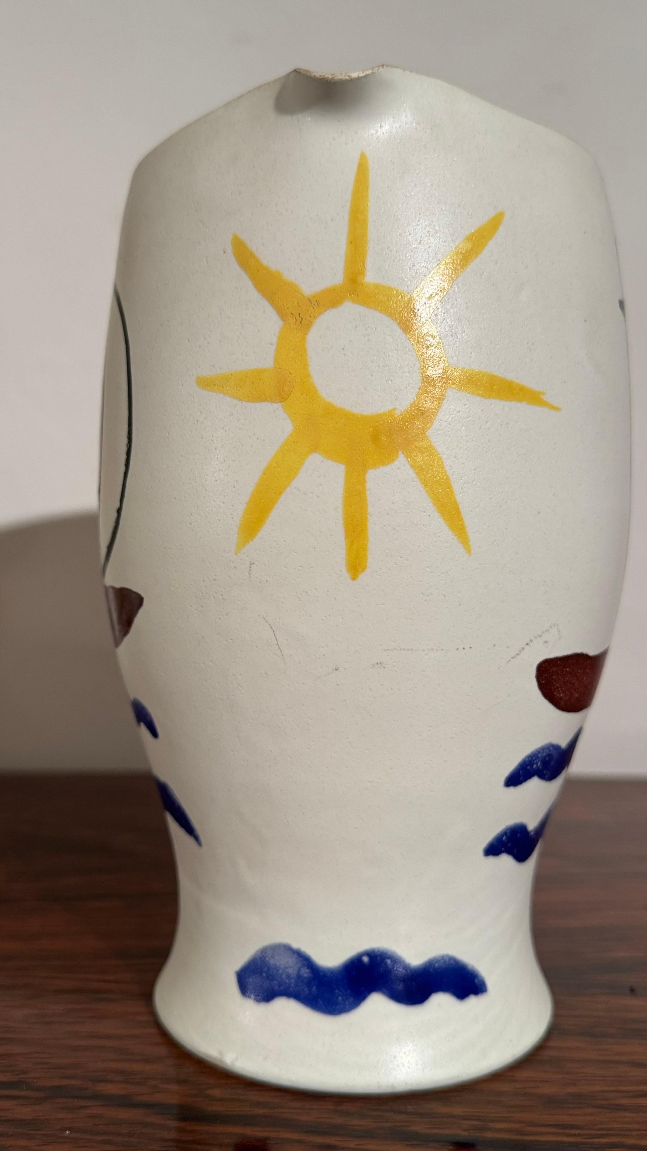 Andre Baud for Vallauris, Ceramic Jug and 6 Goblets Set, 1960s en vente 1