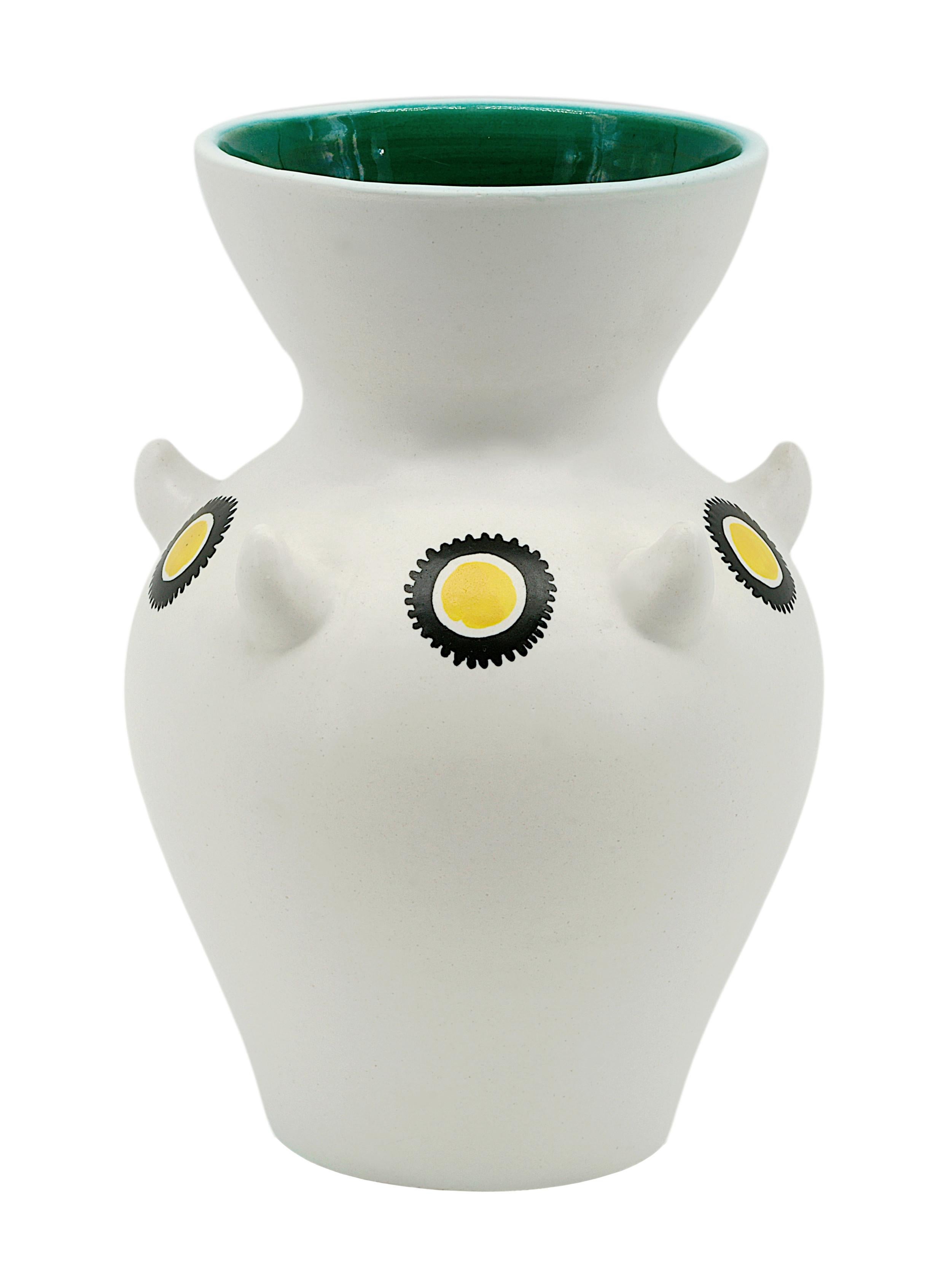 Mid-Century Modern Andre Baud Midcentury Vase, Vallauris, 1950s For Sale