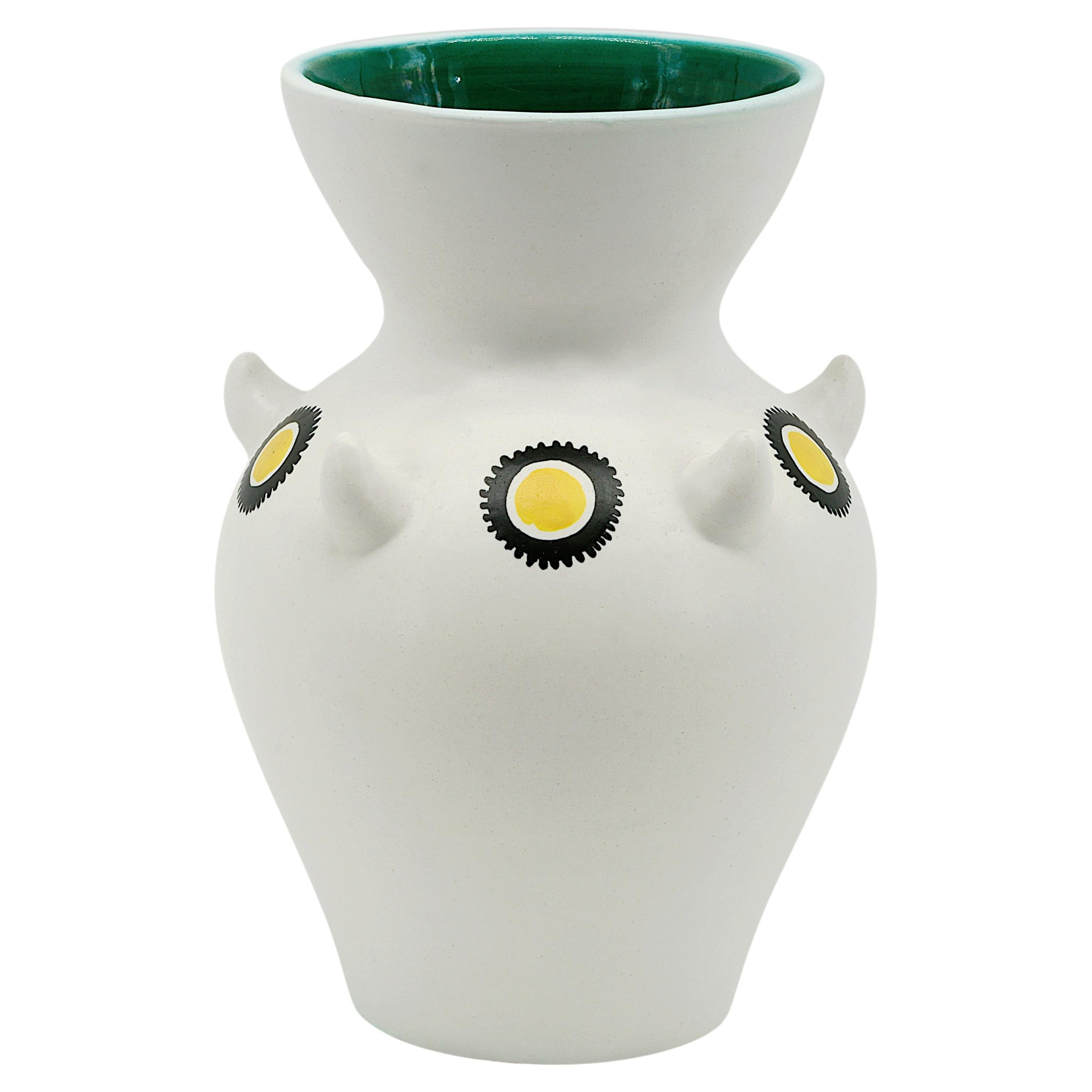 Andre Baud Vase aus der Jahrhundertmitte, Vallauris, 1950er Jahre