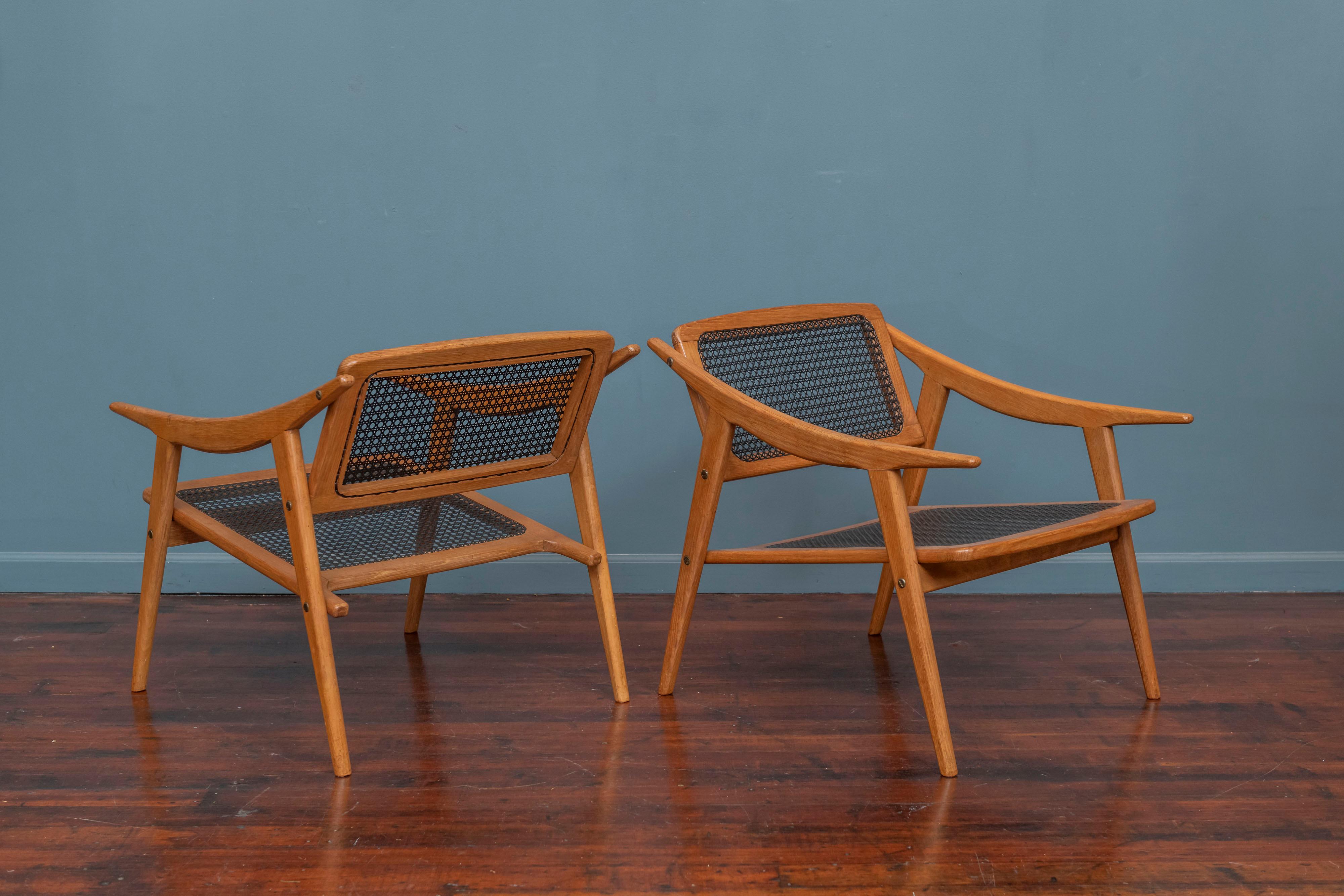 Mid-20th Century Andre Baudoin Lounge Chair, France For Sale