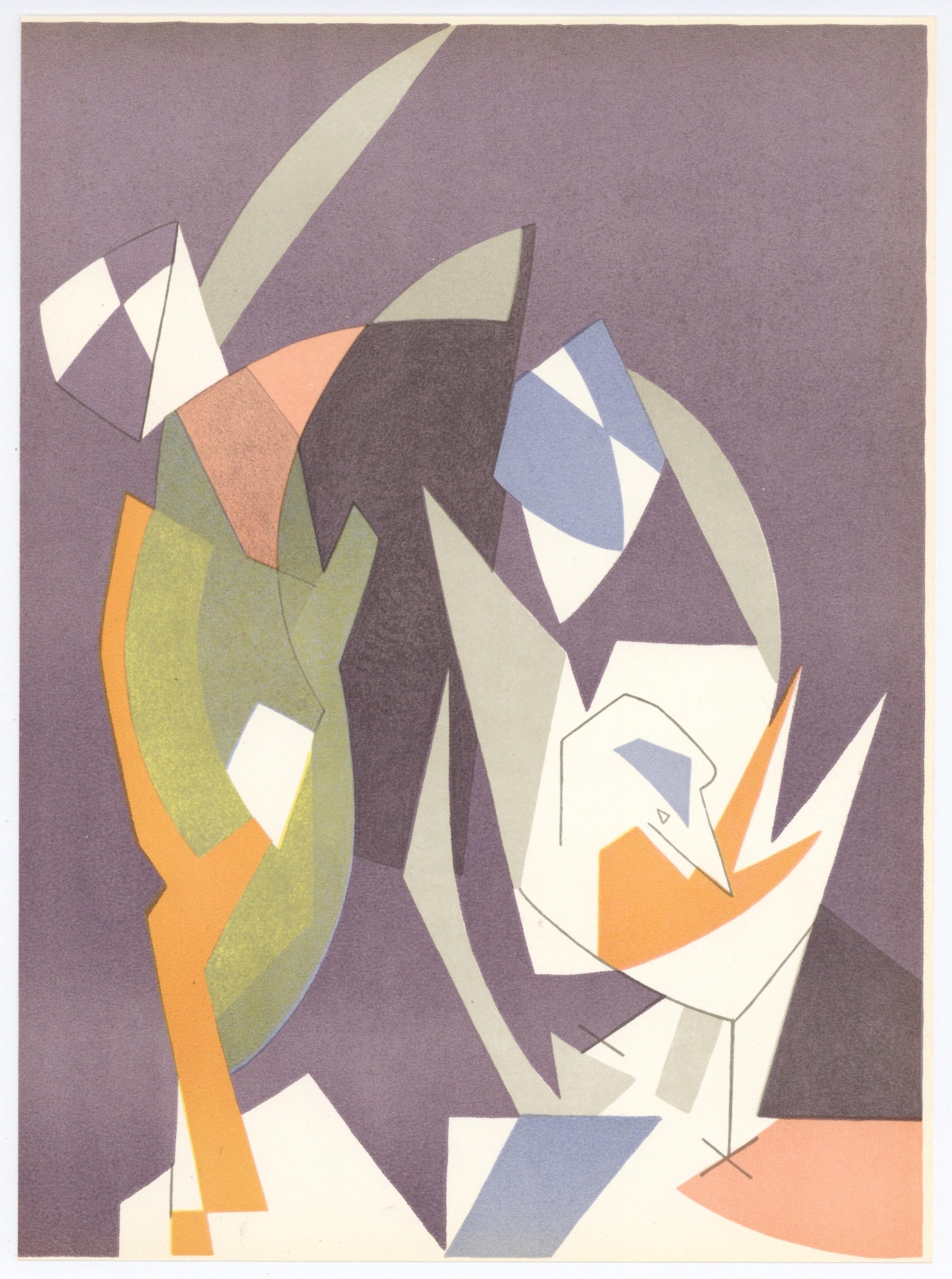 Beaudin, Composition, André Beaudin, Verve: Revue Artistique (after) - Brown Landscape Print by Andre Beaudin