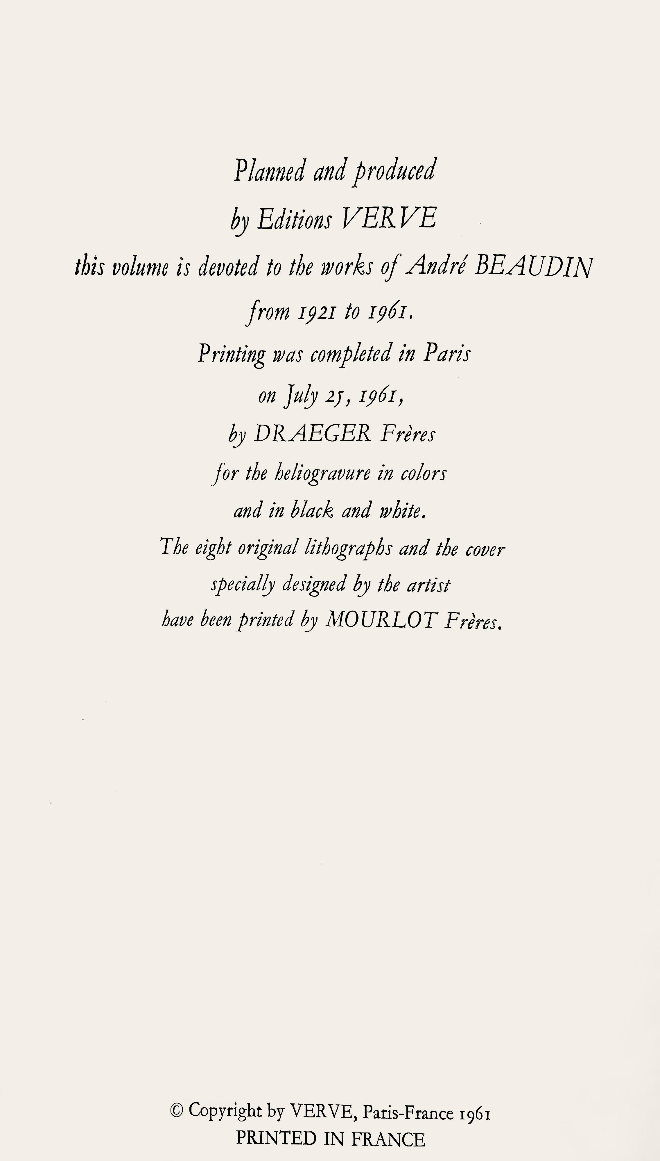 Beaudin, Composition, André Beaudin, Verve: Revue Artistique (after) For Sale 1