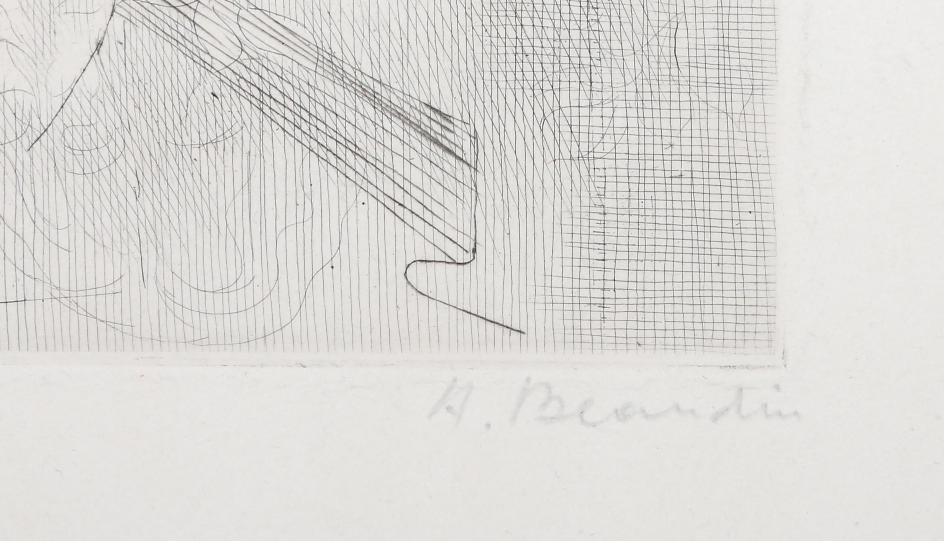 Composition, Signed Surrealist Etching by Andre Beaudin For Sale 3