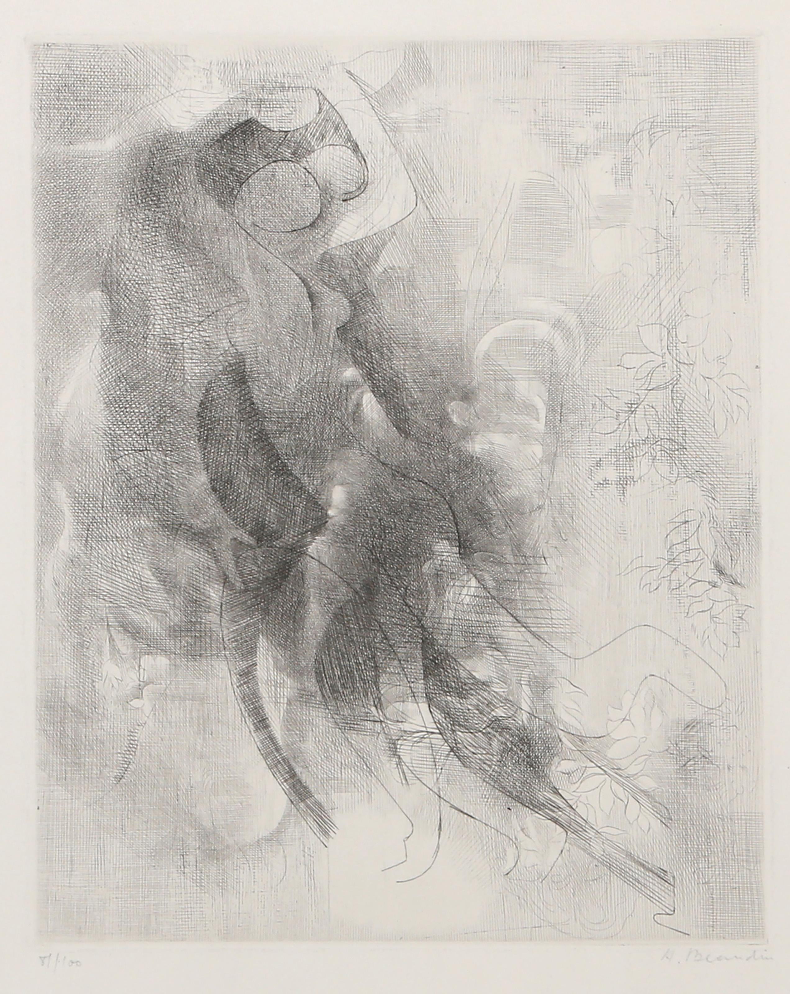 Composition
Andre Beaudin, French (1895–1972)
Date: 1934
Etching on Arches, signed and numbered in pencil
Edition of 81/100
Image Size: 11.75 x 9.25 inches
Size: 24.25 x 18.25 in. (61.6 x 46.36 cm)