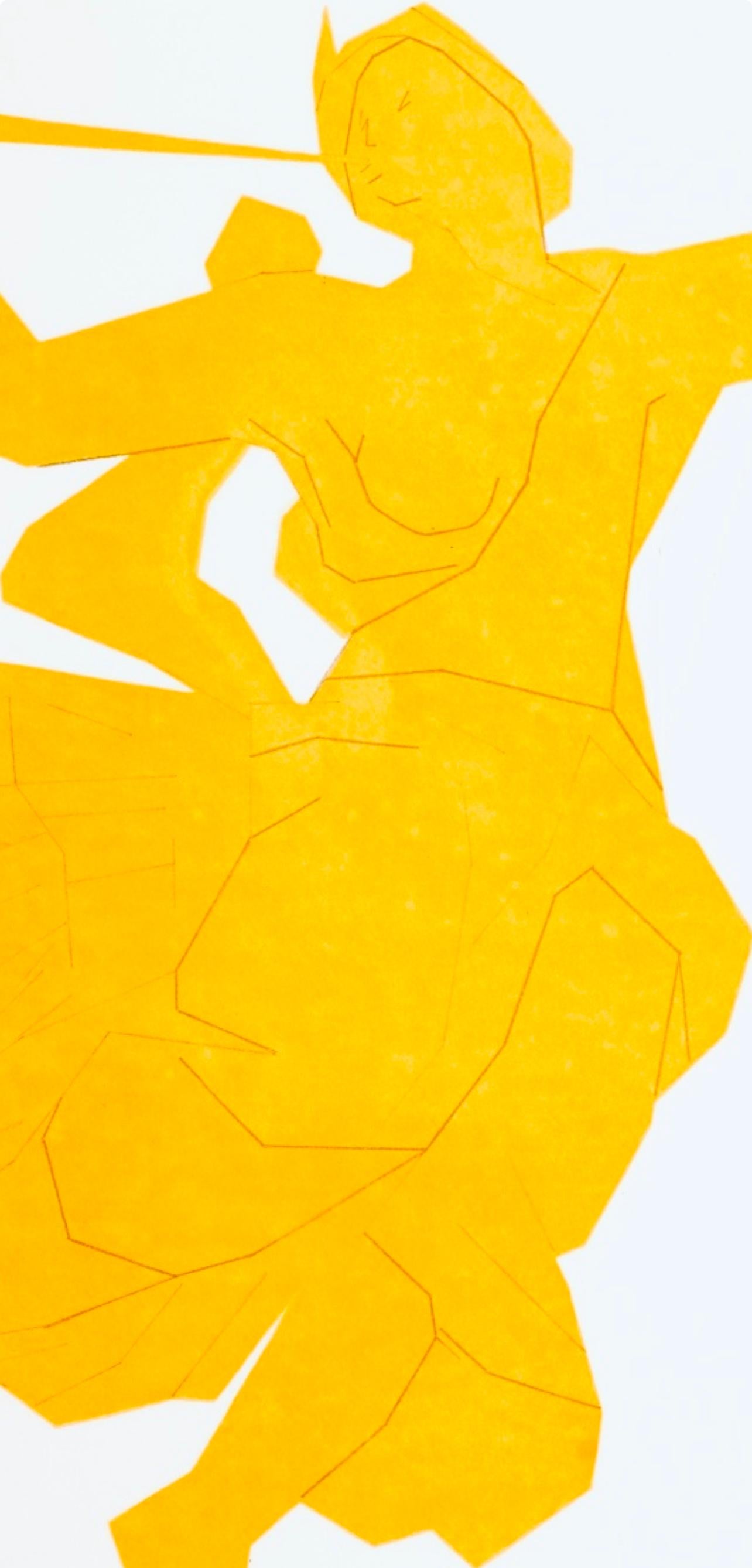 Femme à la Trompette, Regards sur Paris, André Beaudin - Print de Andre Beaudin