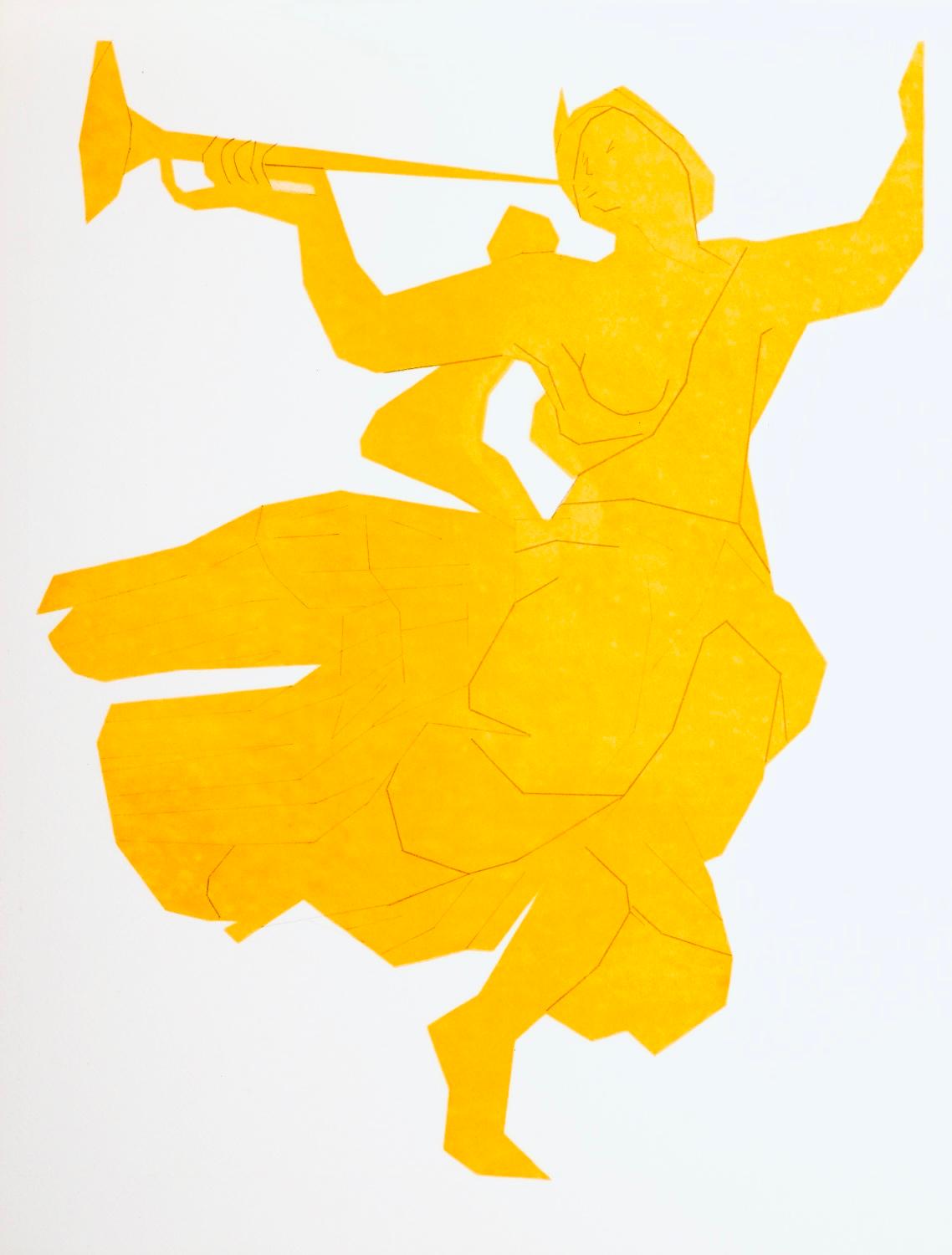 Landscape Print Andre Beaudin - Femme à la Trompette, Regards sur Paris, André Beaudin