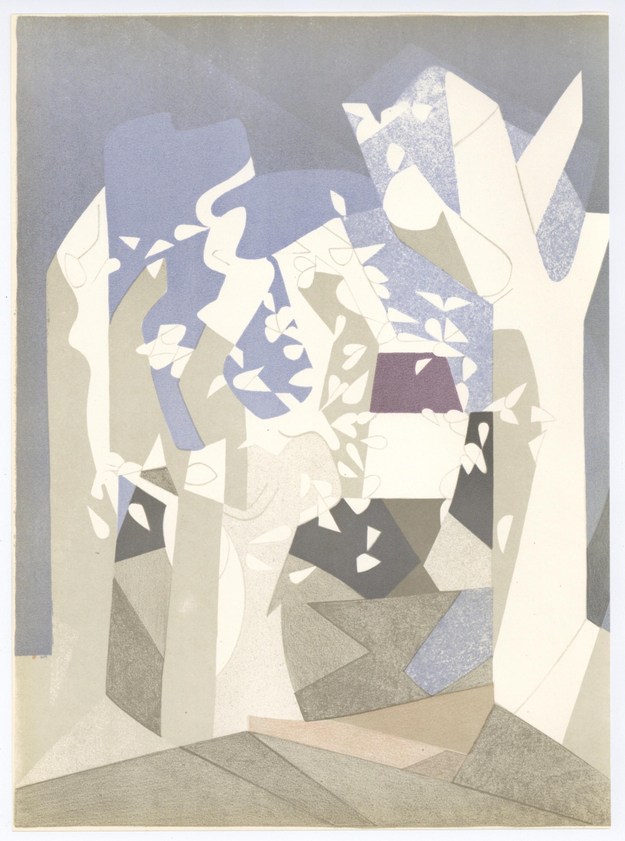 original lithograph - Print by Andre Beaudin