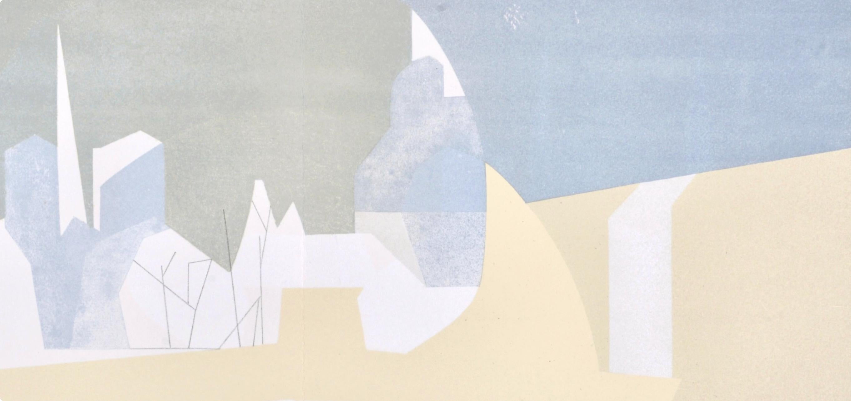 Ville et paquebot, Regards sur Paris, André Beaudin - Print Moderno di Andre Beaudin