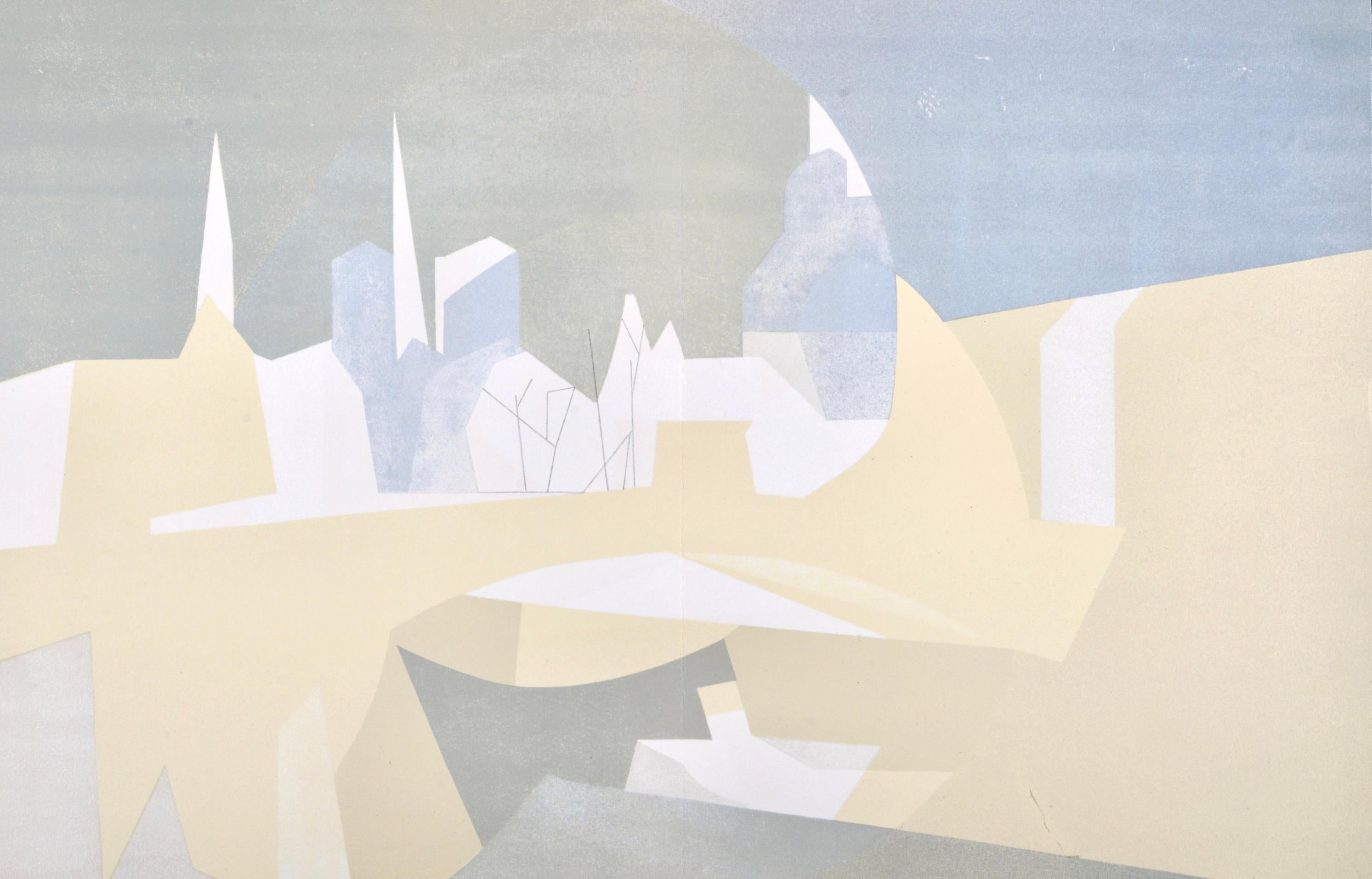 Figurative Print di Andre Beaudin - Ville et paquebot, Regards sur Paris, André Beaudin
