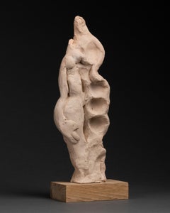 André Belo (1908-1976) - Pareja estilizada, Terracota blanca, circa 1960