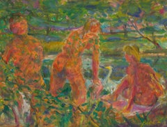 Andre Bicat (1909-1996) - Huile encadrée 20ème siècle, « Living Wild »
