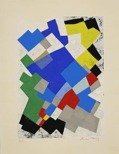 Poèmes sur Soie - Original Silkscreen by André Bloc - 1955 ca.