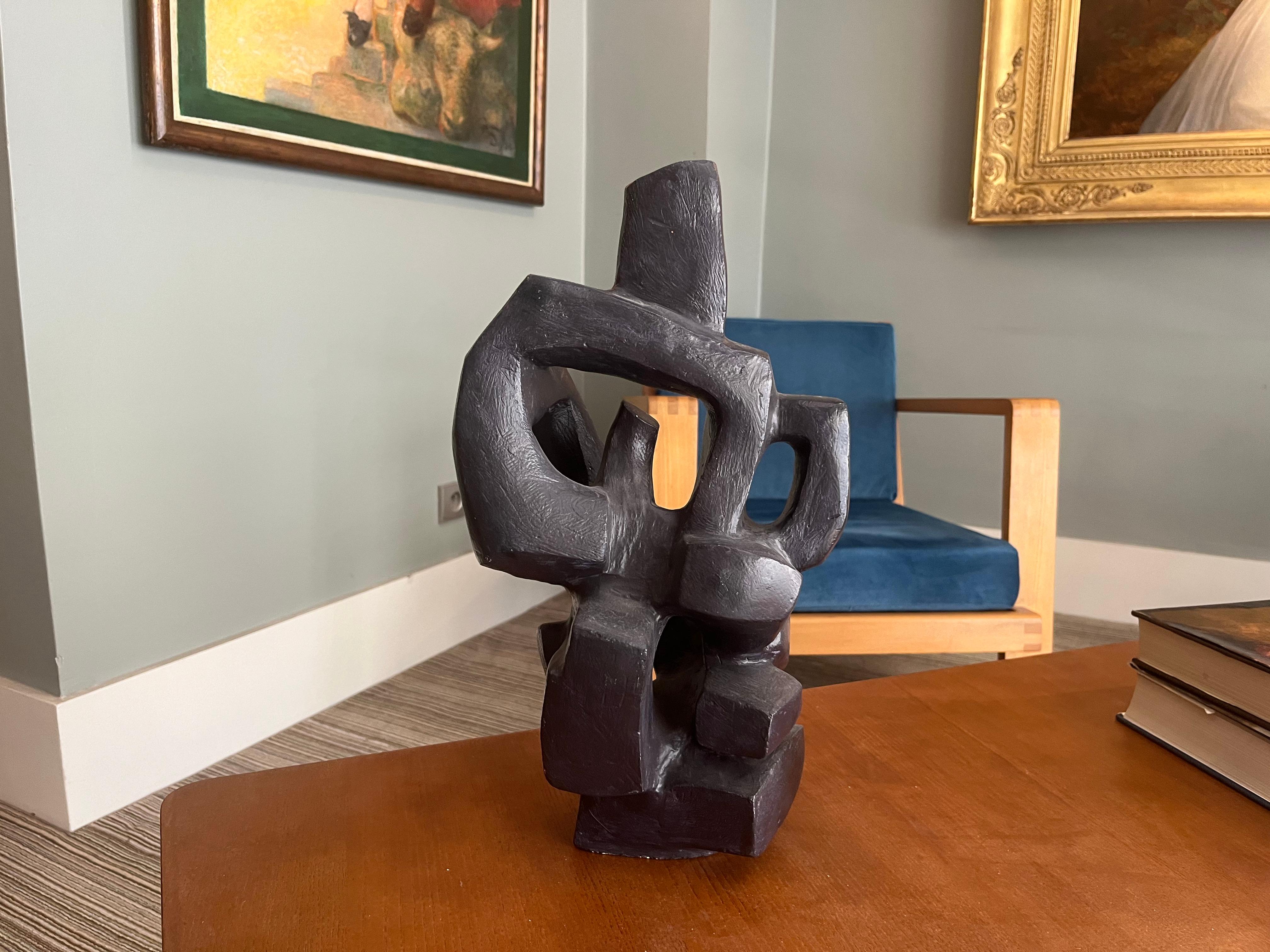 Projet de la Maison Habitacle - Gris Abstract Sculpture par André Bloc (b.1896)
