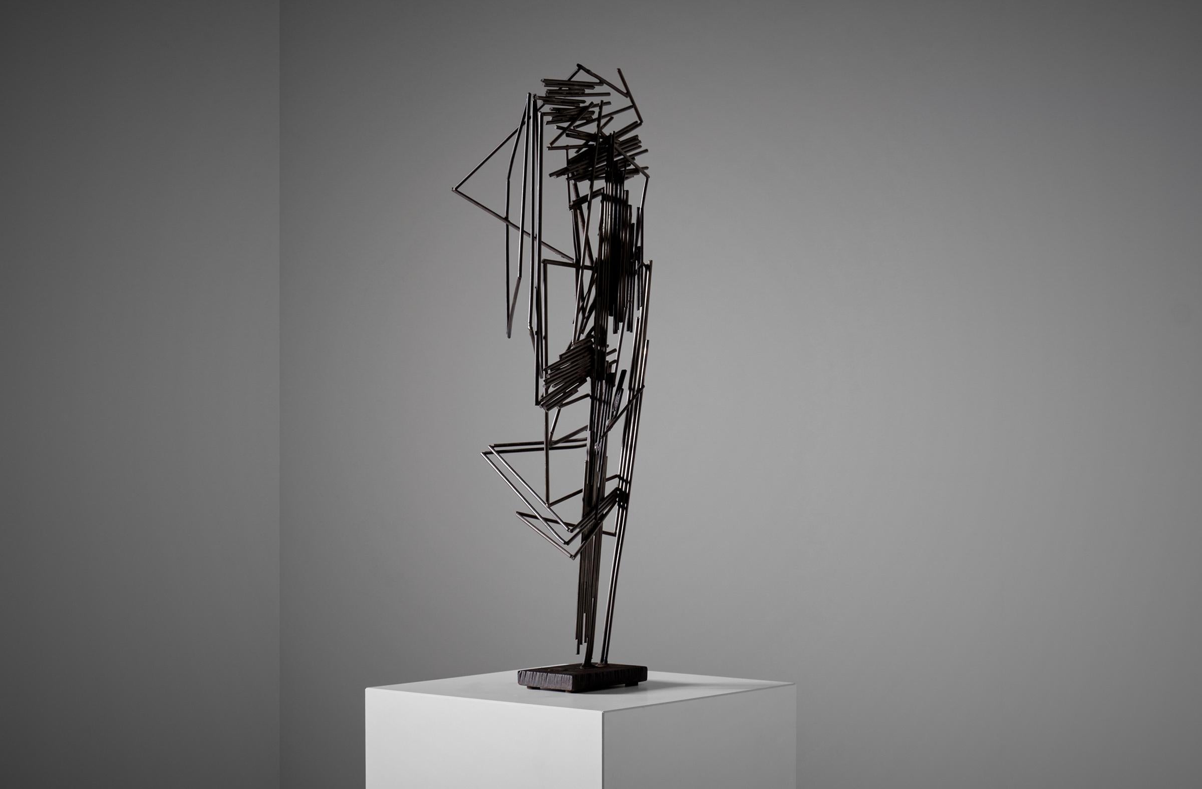 André Bloc Sculpture in Metal and Bronze, 1960s For Sale 1