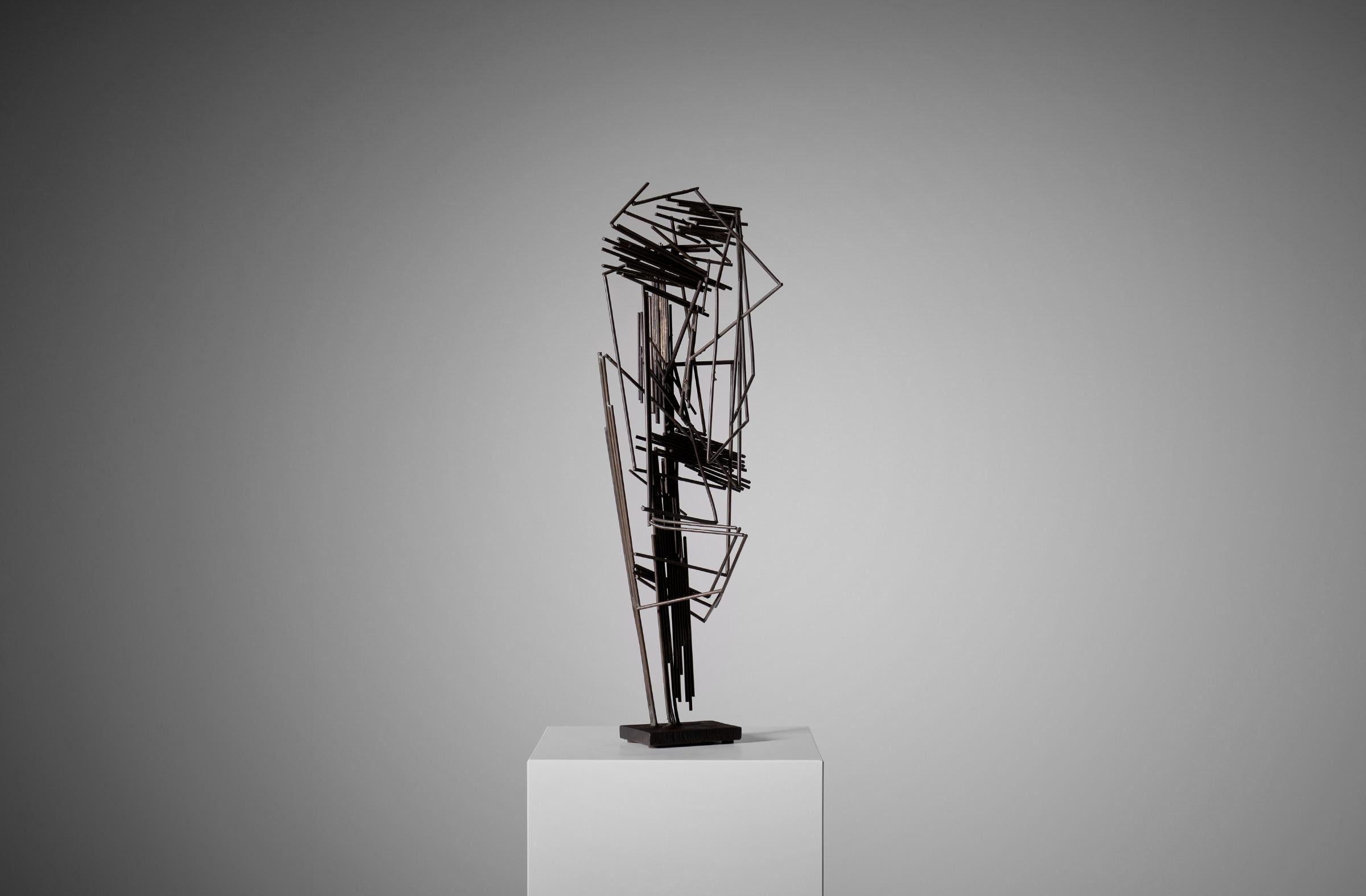 André Bloc Sculpture in Metal and Bronze, 1960s For Sale 3