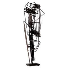 Scultura in metallo e bronzo di André Bloc, anni '60