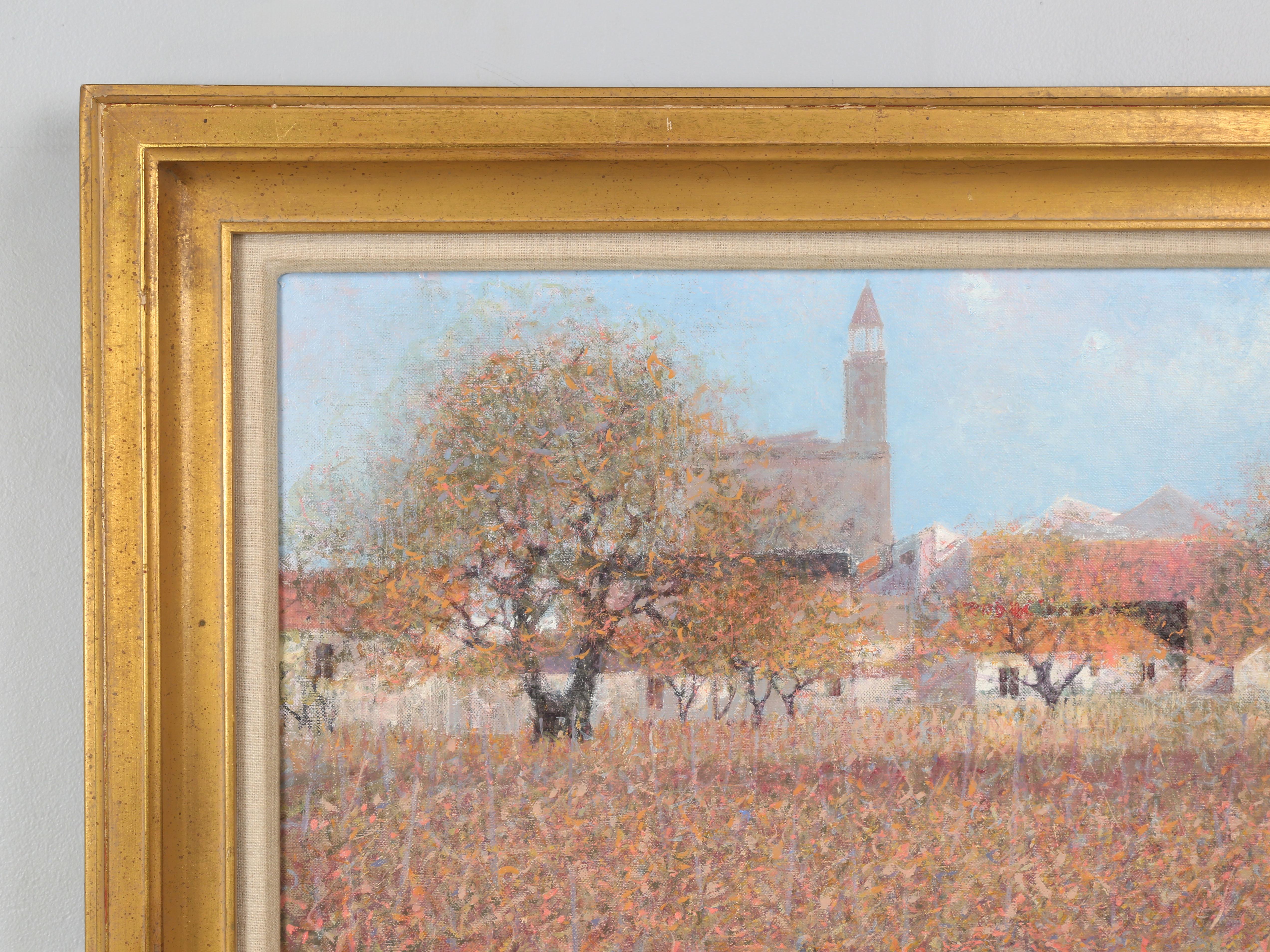 André Bourrié  Malerei von Aigues-Mortes Southern France, preisgekrönter Künstler im Zustand „Gut“ im Angebot in Chicago, IL