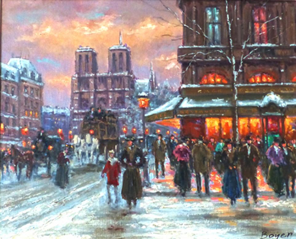 Senza titolo - [Leggera neve - Cafè St. Michel guardando verso Notre Dame] 1