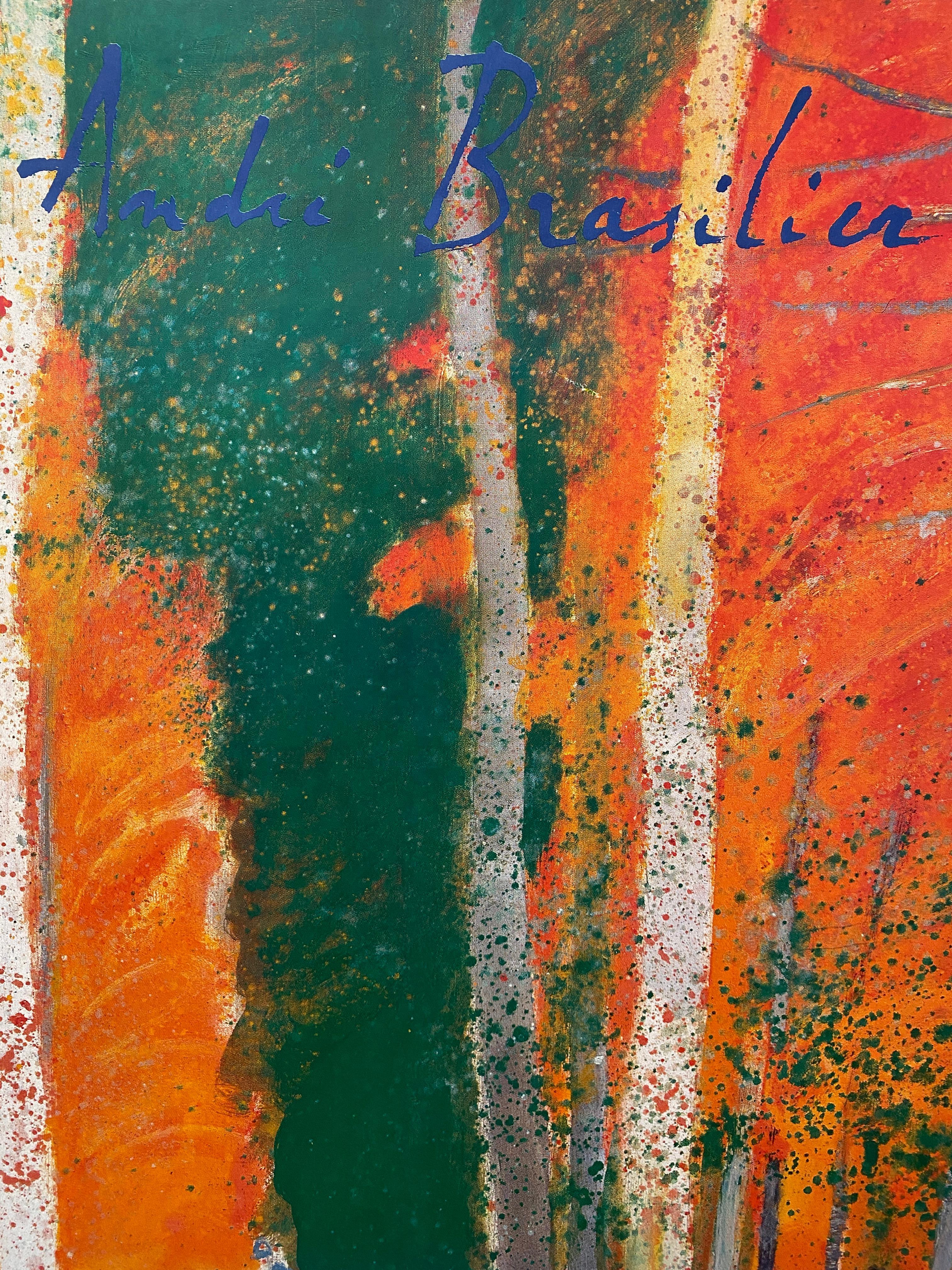 André Brasilier Cartel original de exposición GALERIE ETIENNE SASSI, 1990 en Bueno estado para la venta en Melbourne, Victoria