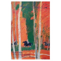 ANDRÉ BRASILIER Original Exobition Poster GALERIE ETIENNE SASSI, 1990
