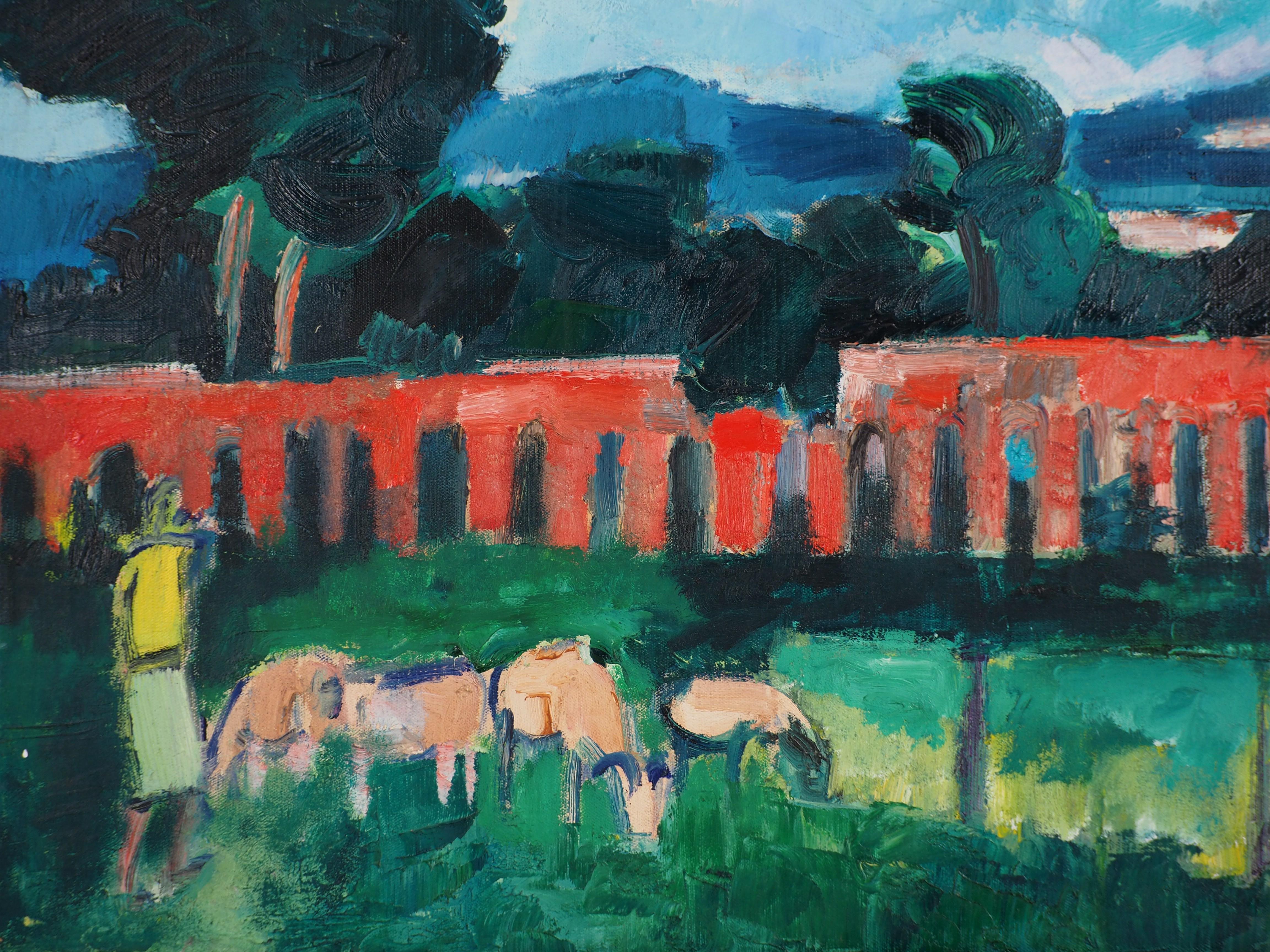 André BRASILIER
Homenaje a Cezanne : Paisaje italiano , 1954

Óleo original sobre lienzo
Firmado abajo a la derecha
Sobre lienzo 50 x 73 cm (c. 20 x 29 pulg.)
Presentado en un marco de madera dorada 61 x 84 cm (c. 24 x 33 in)

AUTENTICIDAD : Se