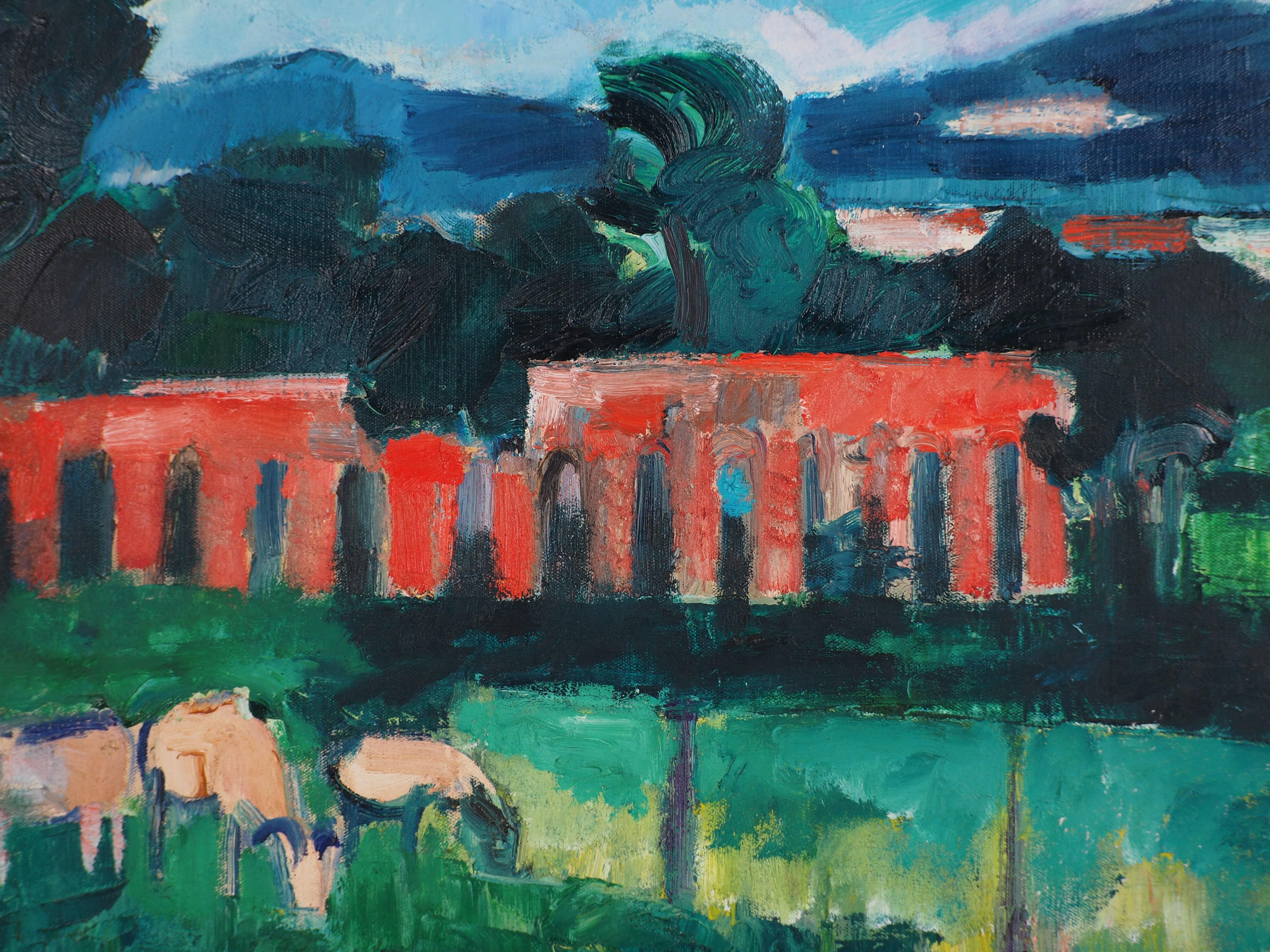 Paisaje italiano (Homenaje a Cezanne) - Orig. óleo sobre lienzo, Firmado CERTIFICADO 3