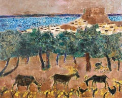 Molyvos, Ile de Lesbos - Expressionist Animal Oil Painting by André Brasilier