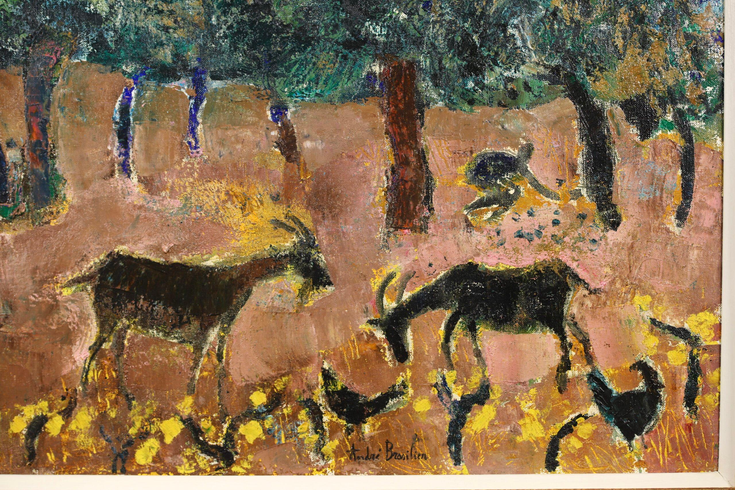 Molyvos, Ile de Lesbos - Peinture animalière expressionniste à l'huile d'André Brasilier en vente 8